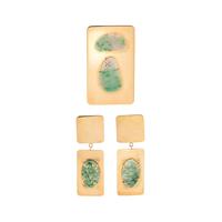 YELLOW GOLD AND JADE SET