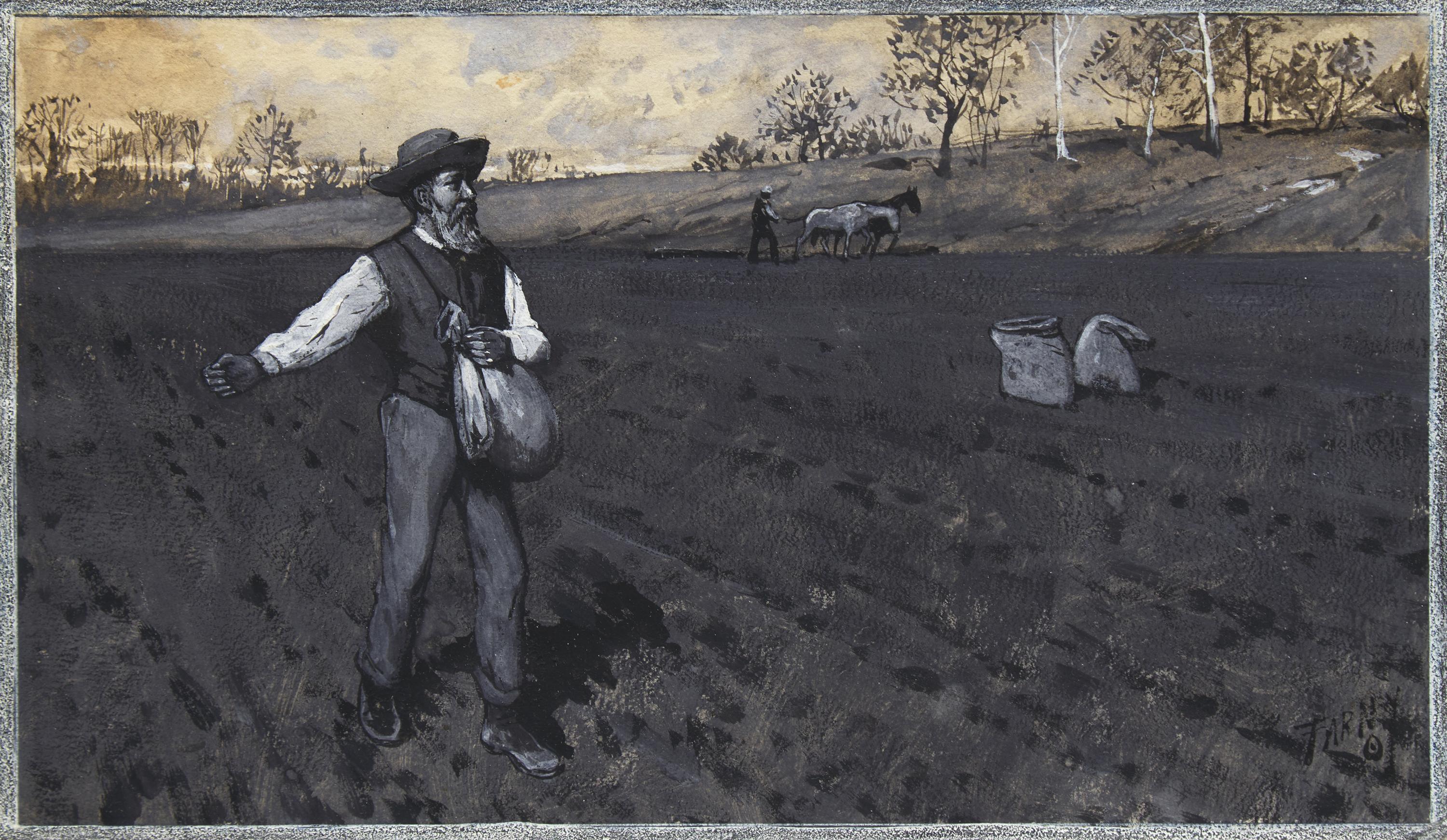 Henry Francois Farny (American, 1847-1916) — Man in Field