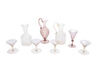 A Venetian Blown Glass Drink Service