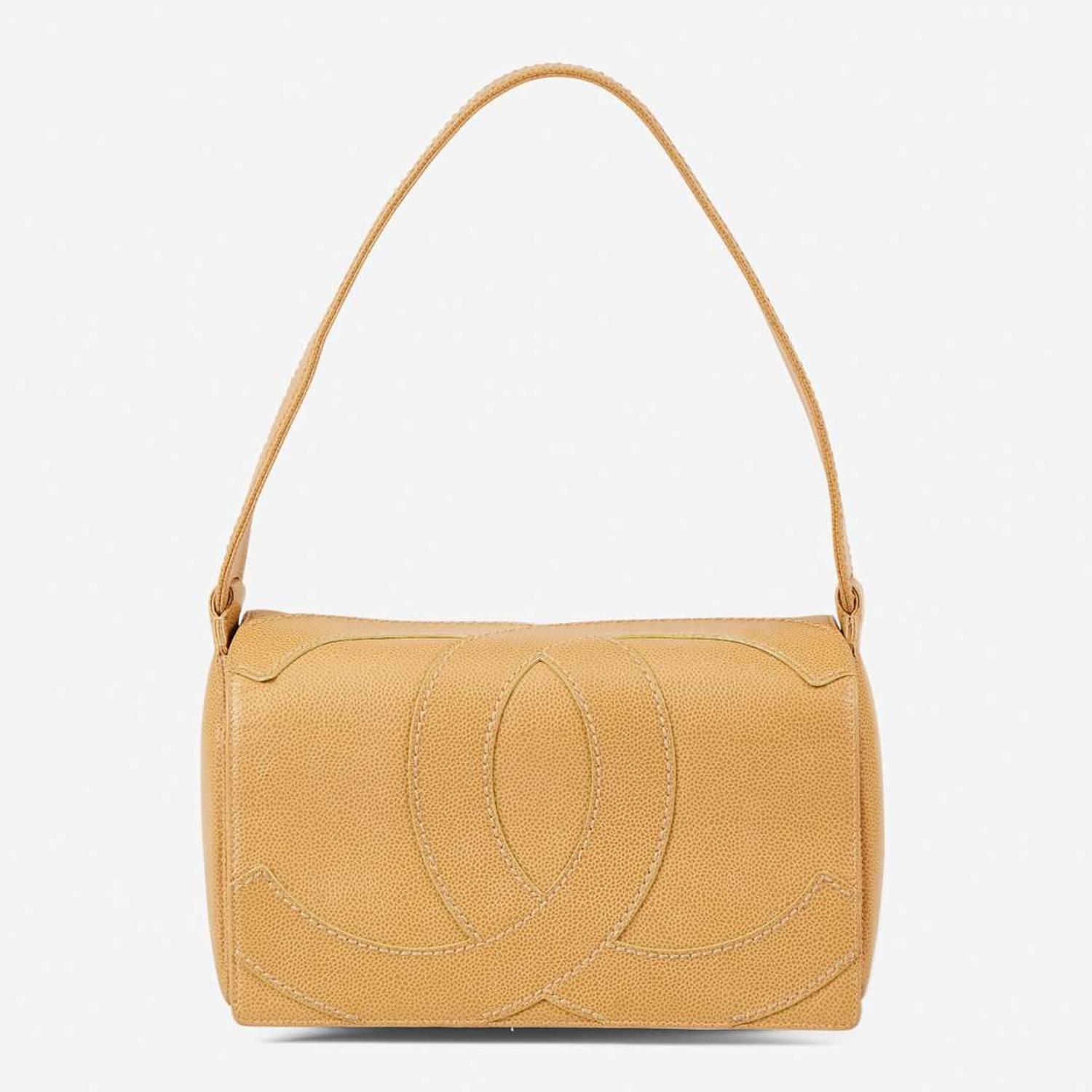 A Tan Chanel Leather Shoulder Bag Chanel