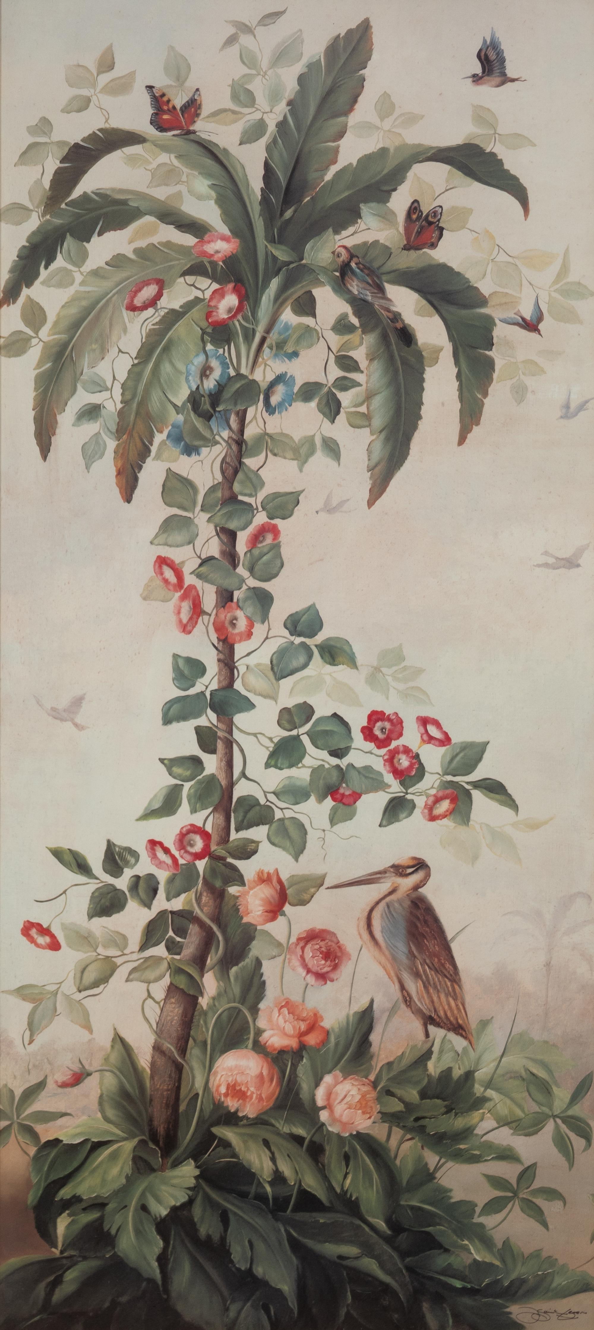 A Group of Three French Botanicals Framed 48 x 26 1/2 inches. — 20TH CENTURY