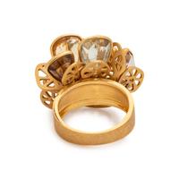 YELLOW GOLD AND GEMSTONE RING