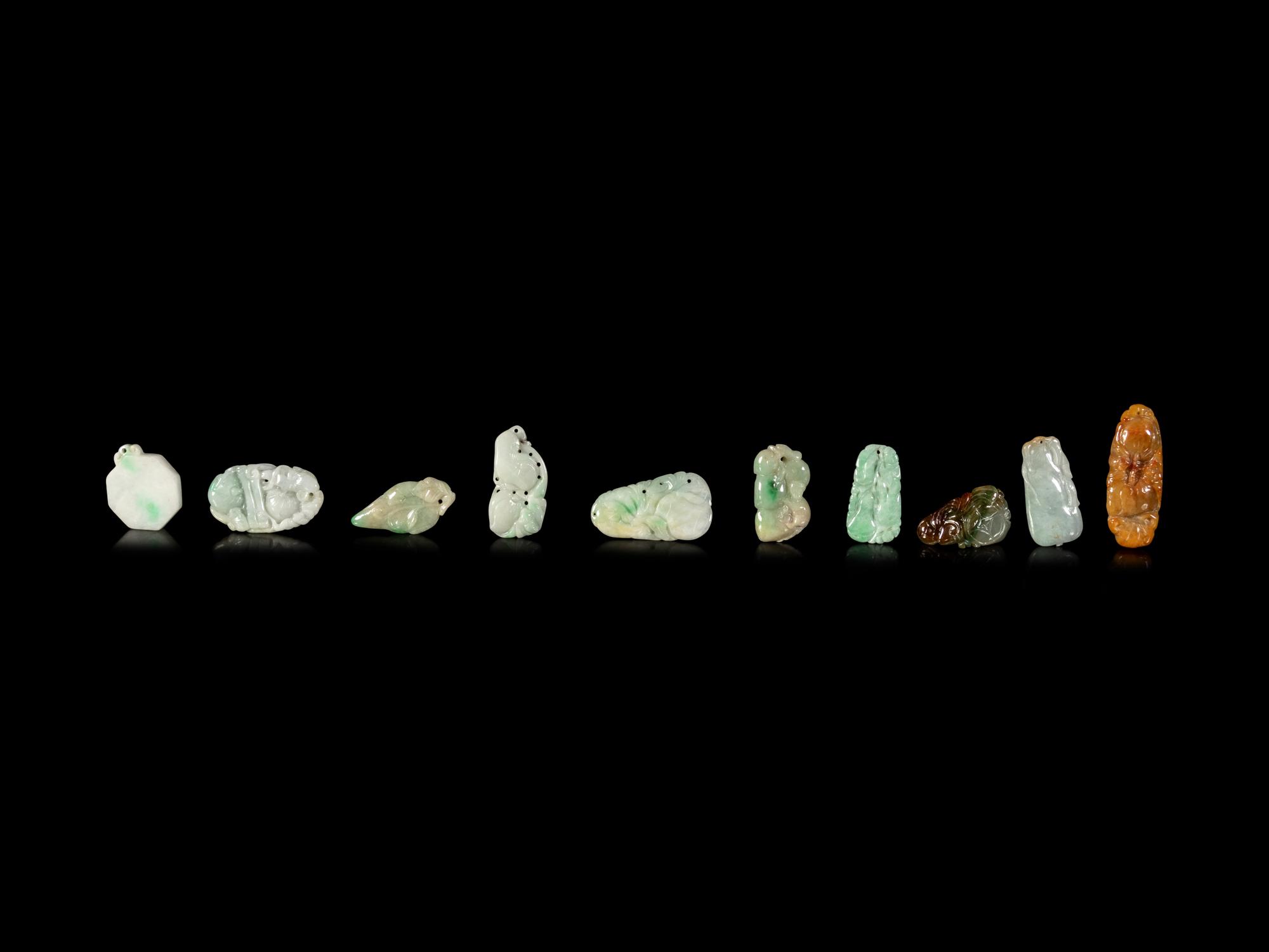 Twenty Chinese Jadeite Pendants