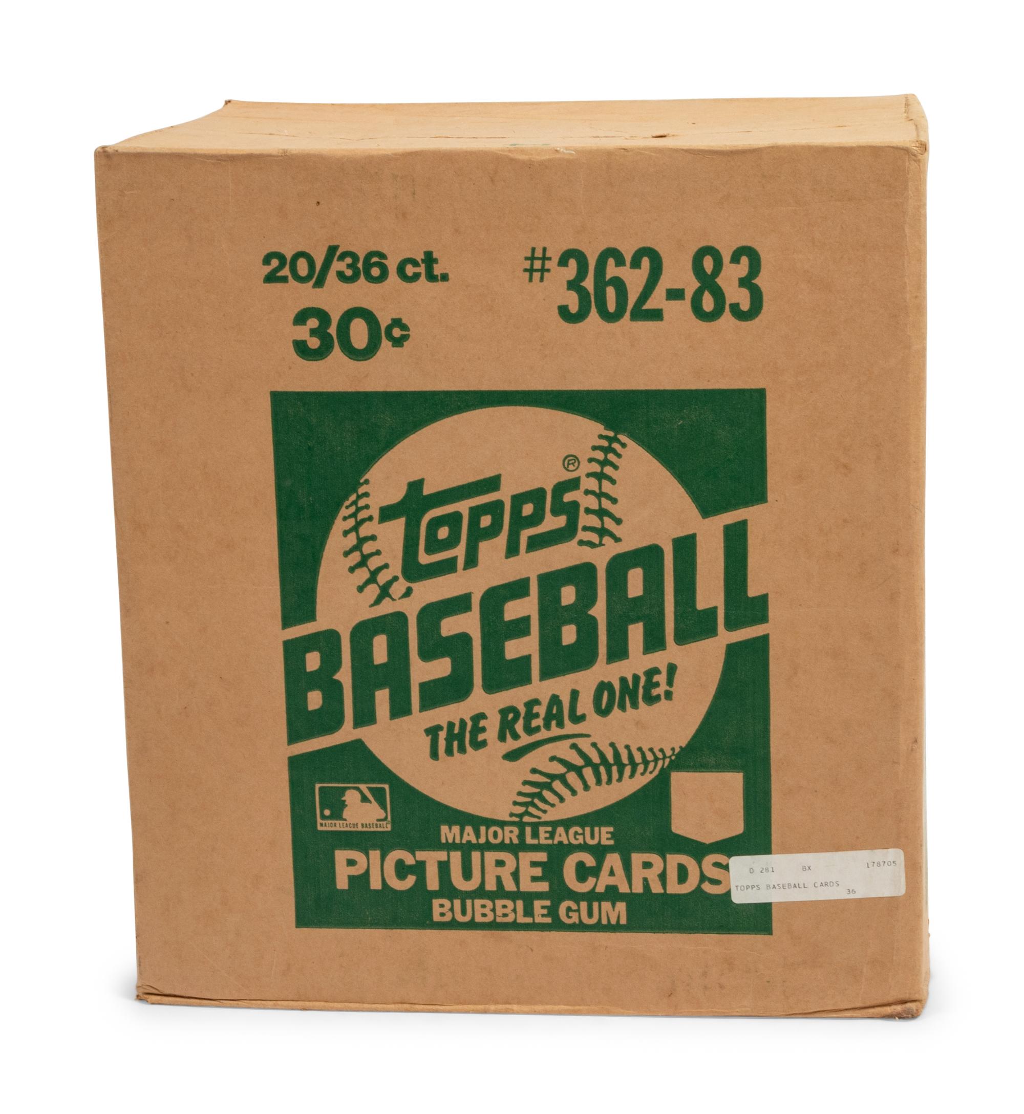 A Case of 1983 Topps Baseball Cards (Standard Wax Pack, 20 Unopened Boxes, No. 362-83)