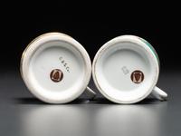 Two Porcelain Shaving Mugs of Recreational Interest