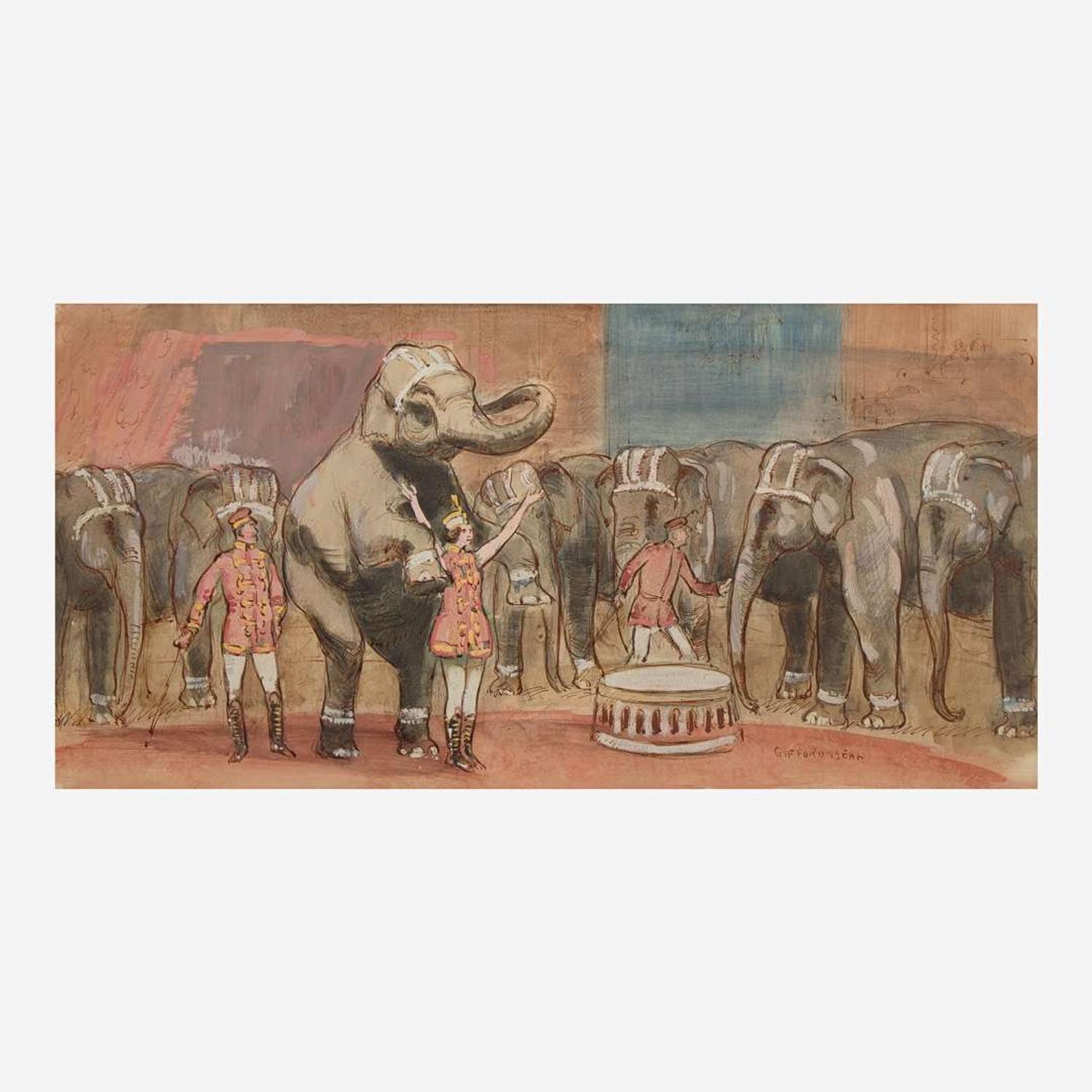 Gifford Beal (American, 1879–1956) Elephant Ring at the Circus