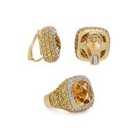 SONIA B., CITRINE, DIAMOND AND YELLOW SAPPHIRE SET