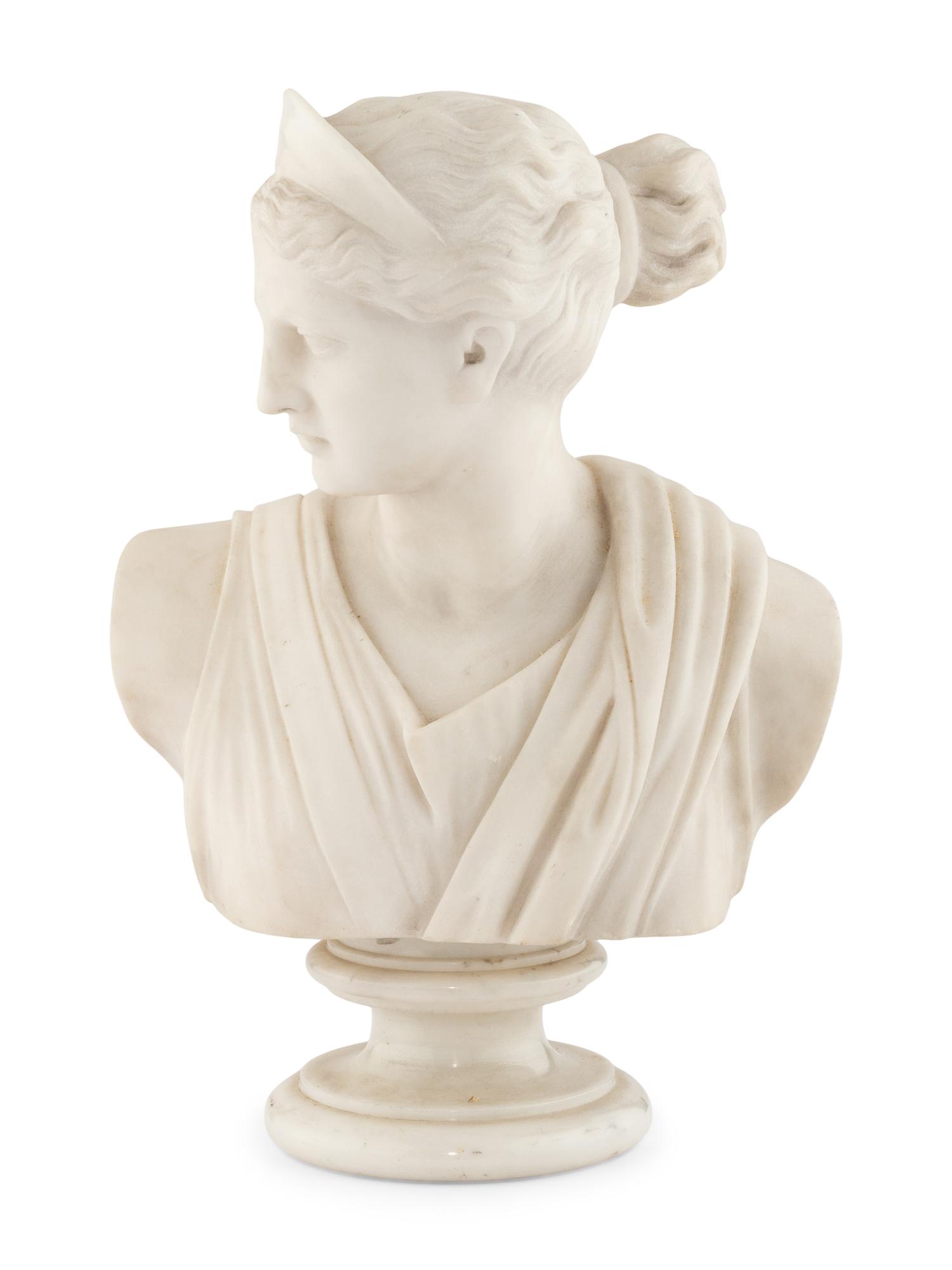 An Italian Marble Bust of Diana of Versailles