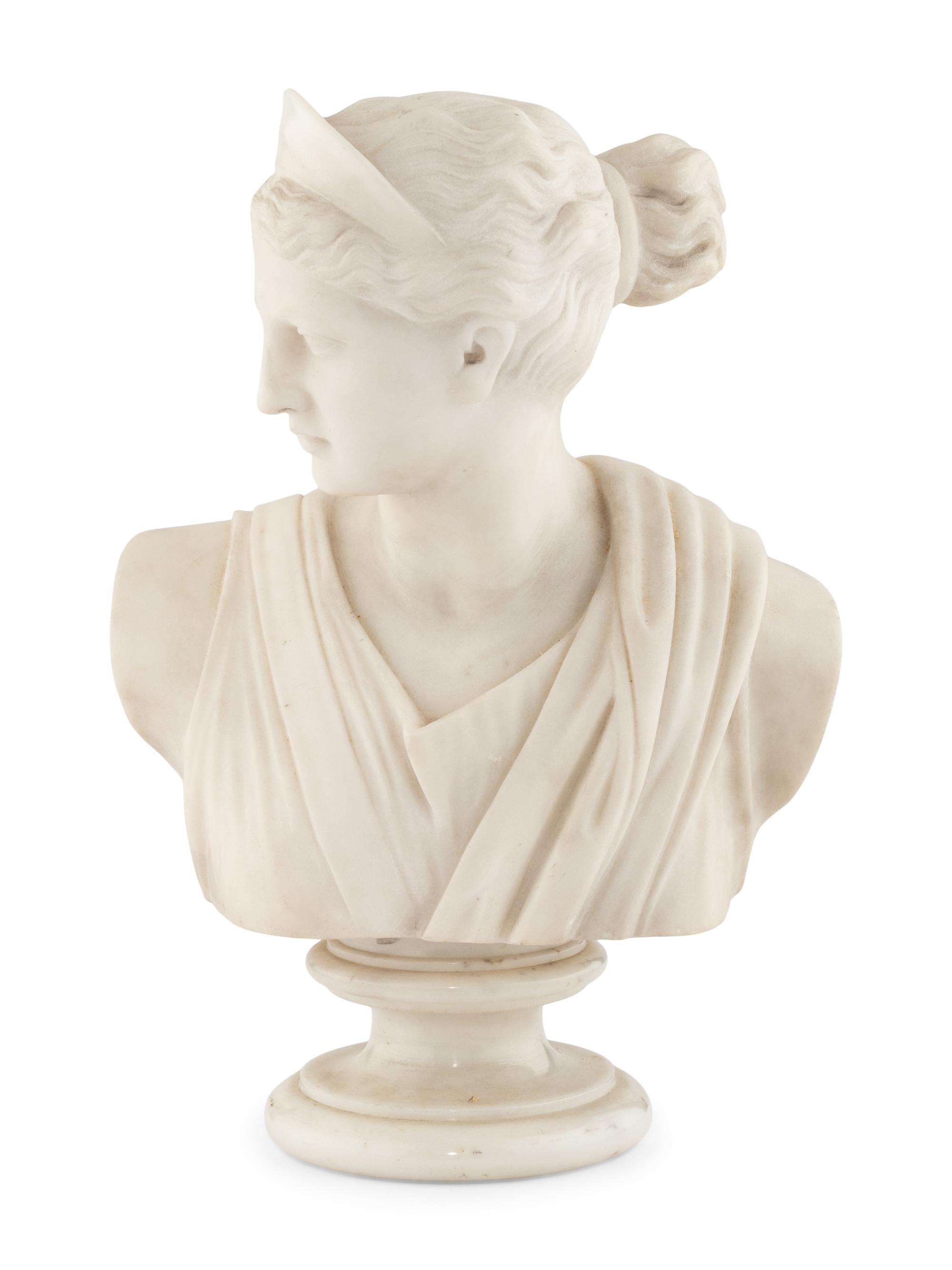 An Italian Marble Bust of Diana of Versailles