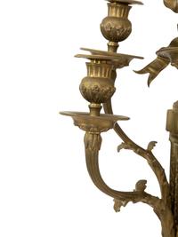 A Pair of Louis XVI Style Gilt Bronze Sconces