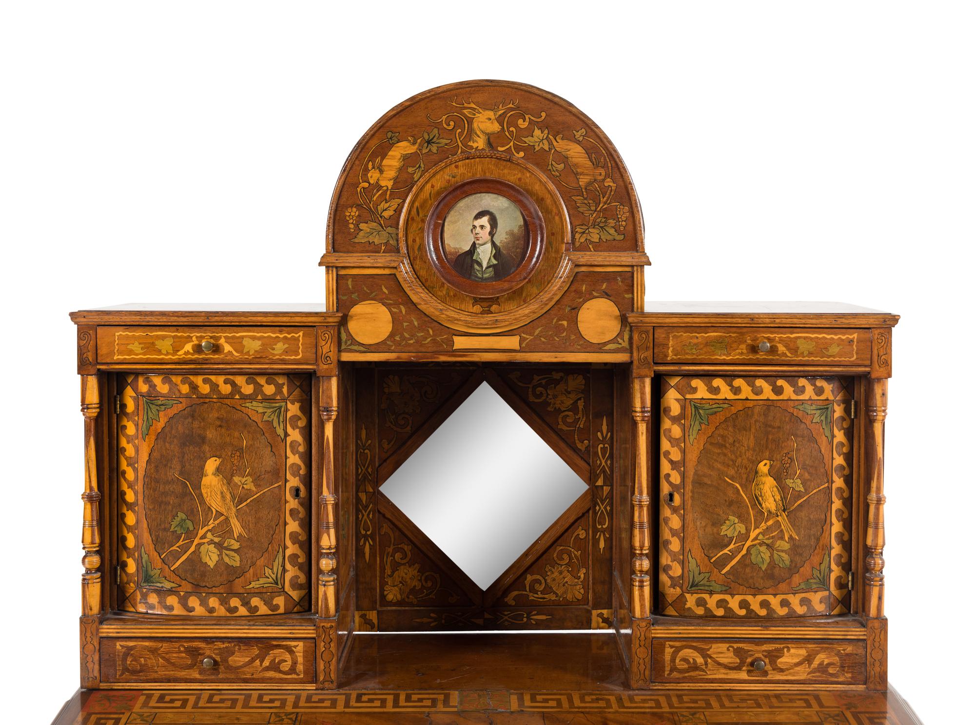 An Inlaid and Marquetry Writing Desk
