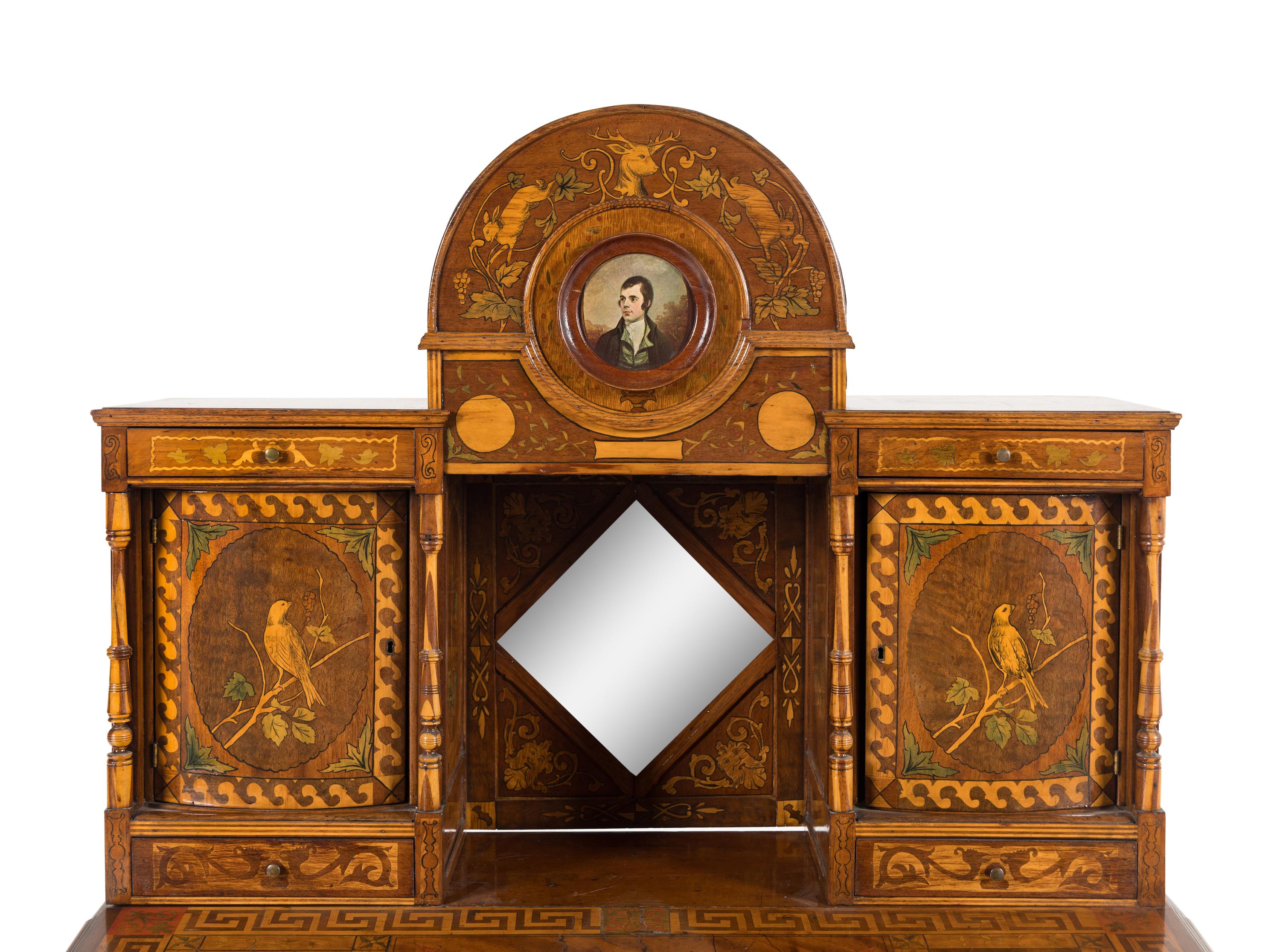 An Inlaid and Marquetry Writing Desk
