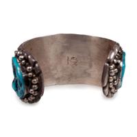 Navajo Silver and Turquoise Cuff Bracelets