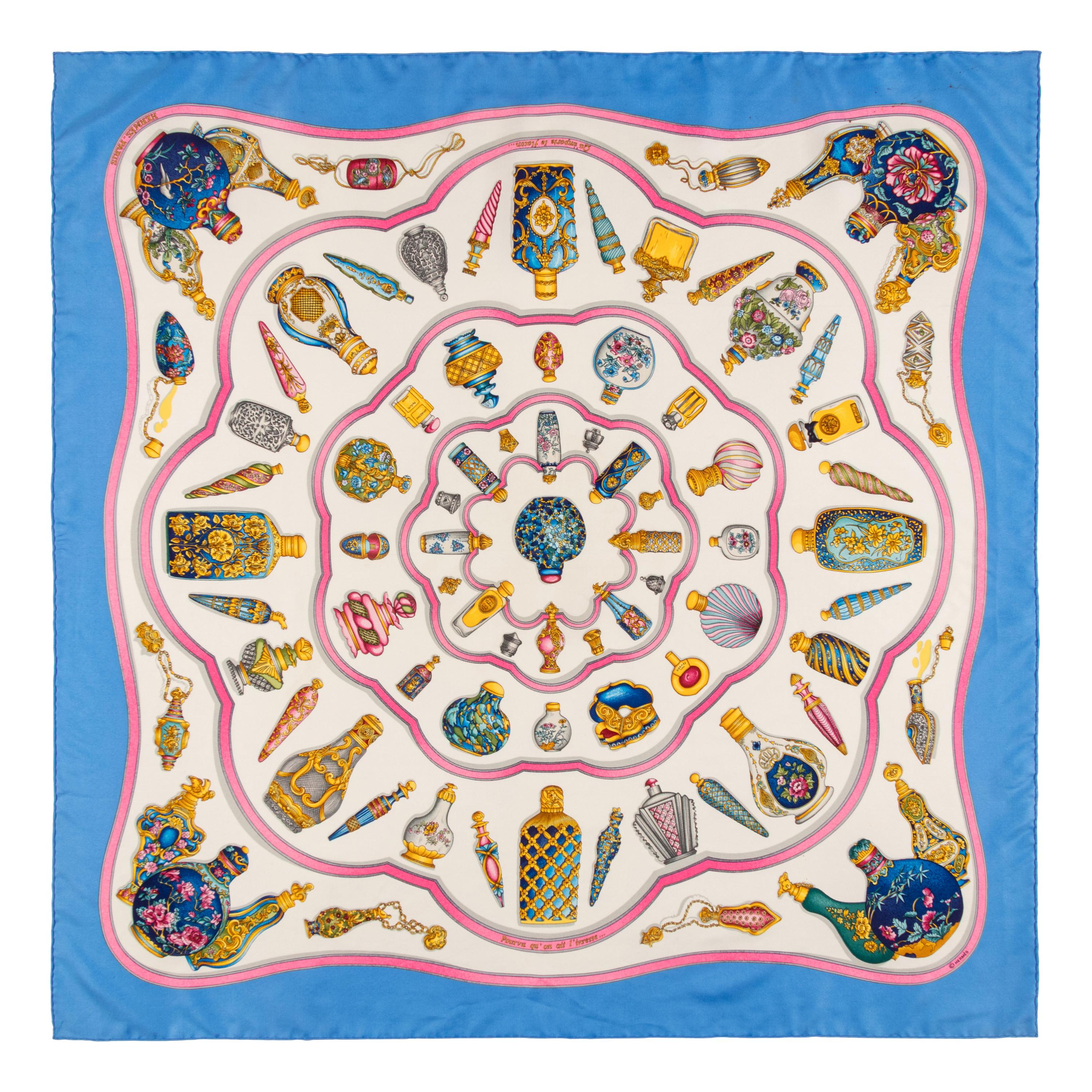 Hermès, Three Printed Silk Scarves 90