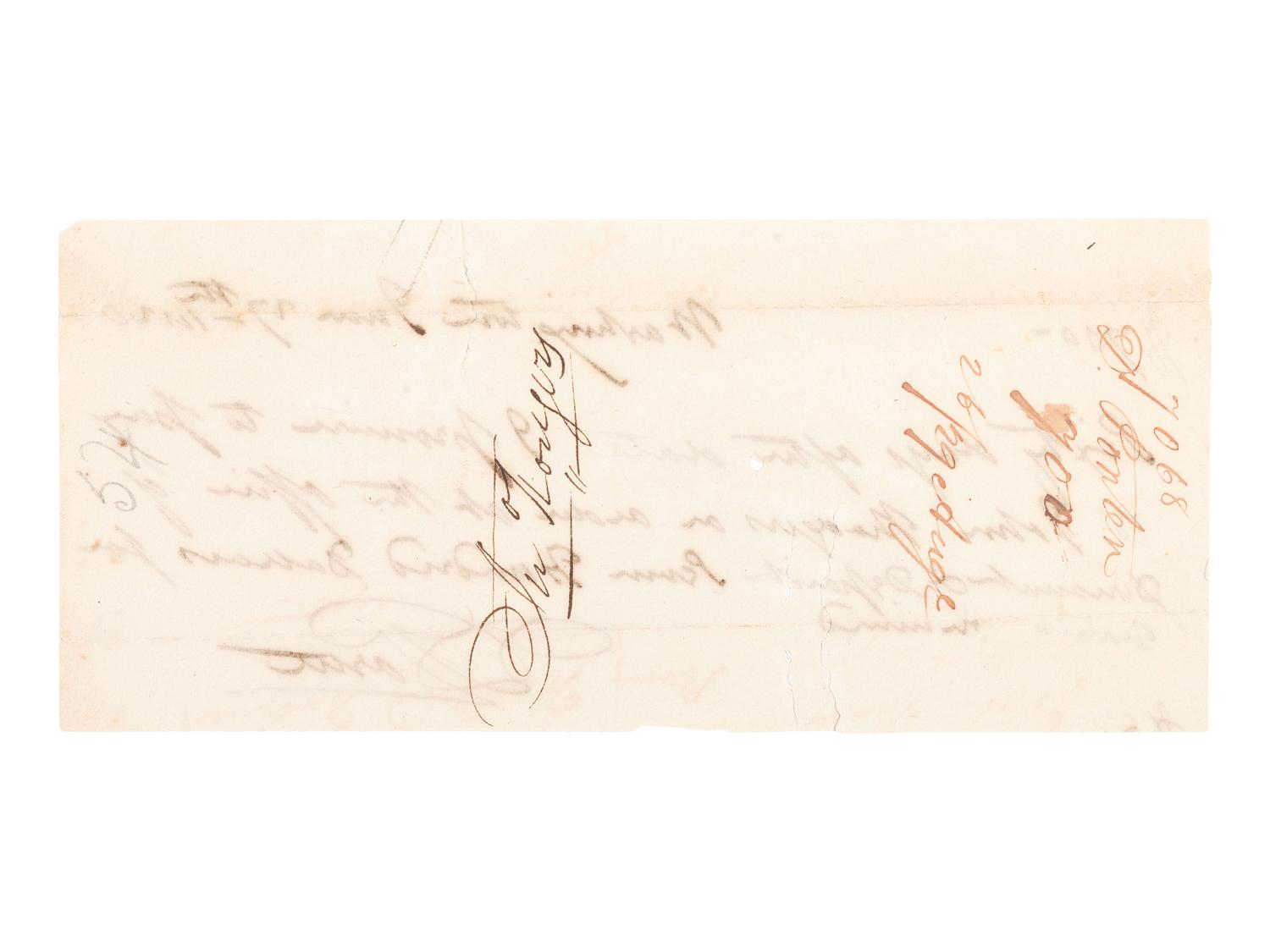 [WAR OF 1812]. Autographs associated with the War of 1812, including Commodore David PORTER (1780-1843).