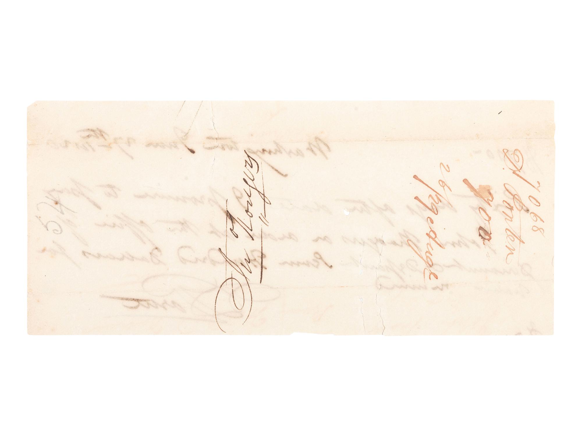 [WAR OF 1812]. Autographs associated with the War of 1812, including Commodore David PORTER (1780-1843).