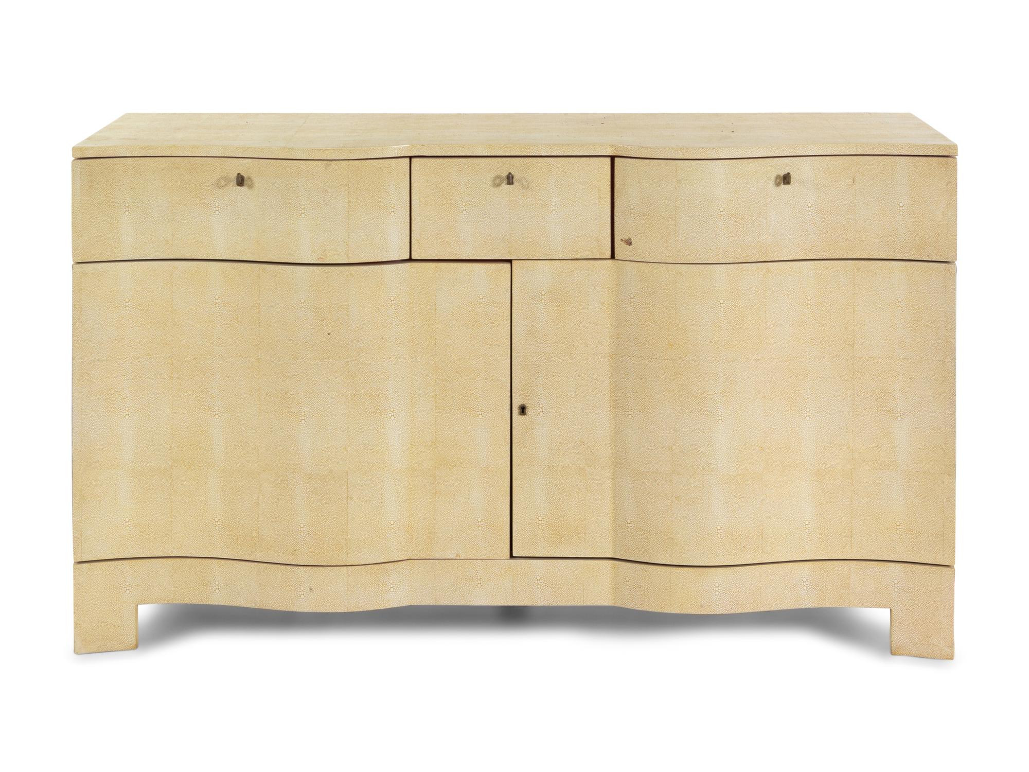 A Faux Shagreen Veneered Chest of Drawers in the Manner of Samuel Marx