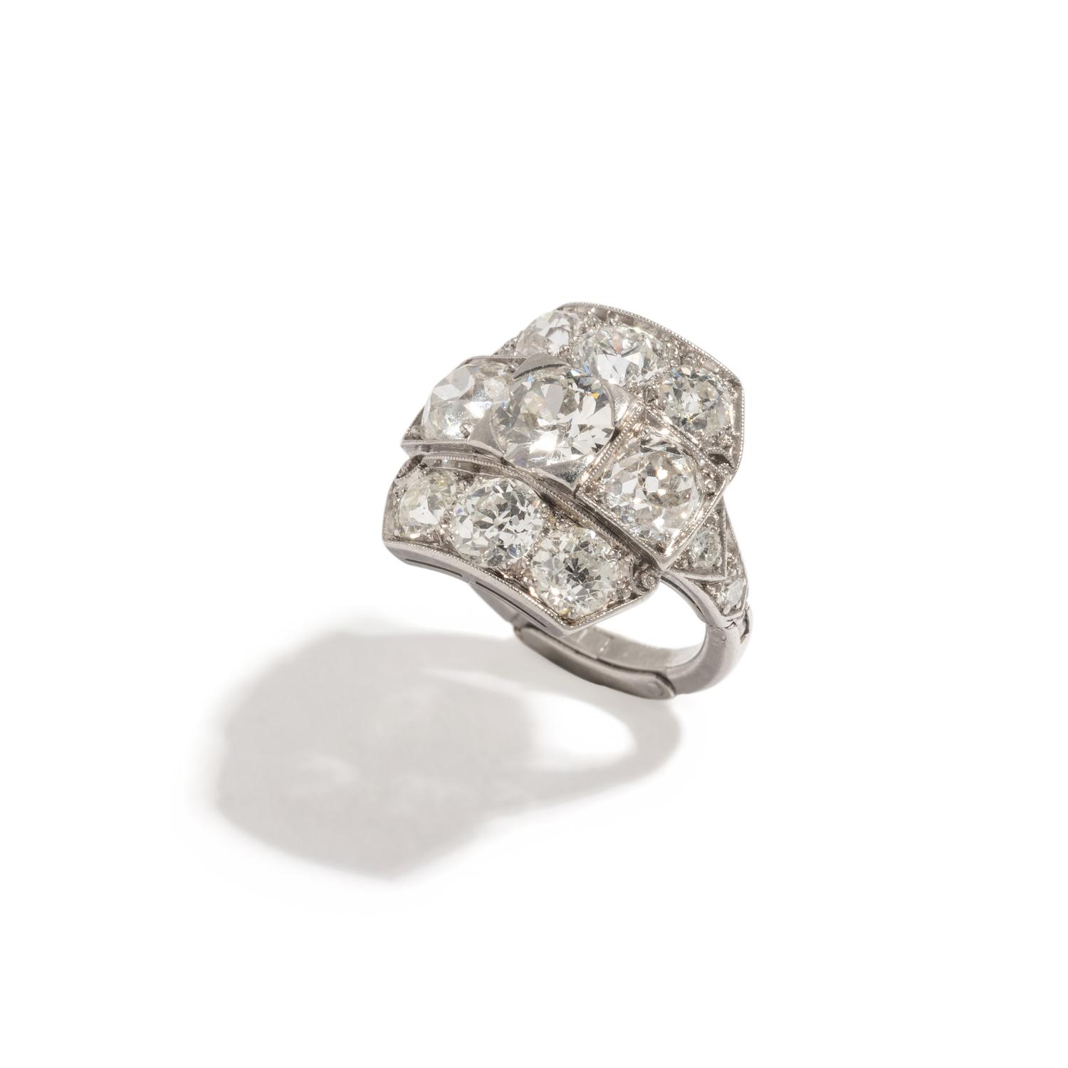 PLATINUM AND DIAMOND RING