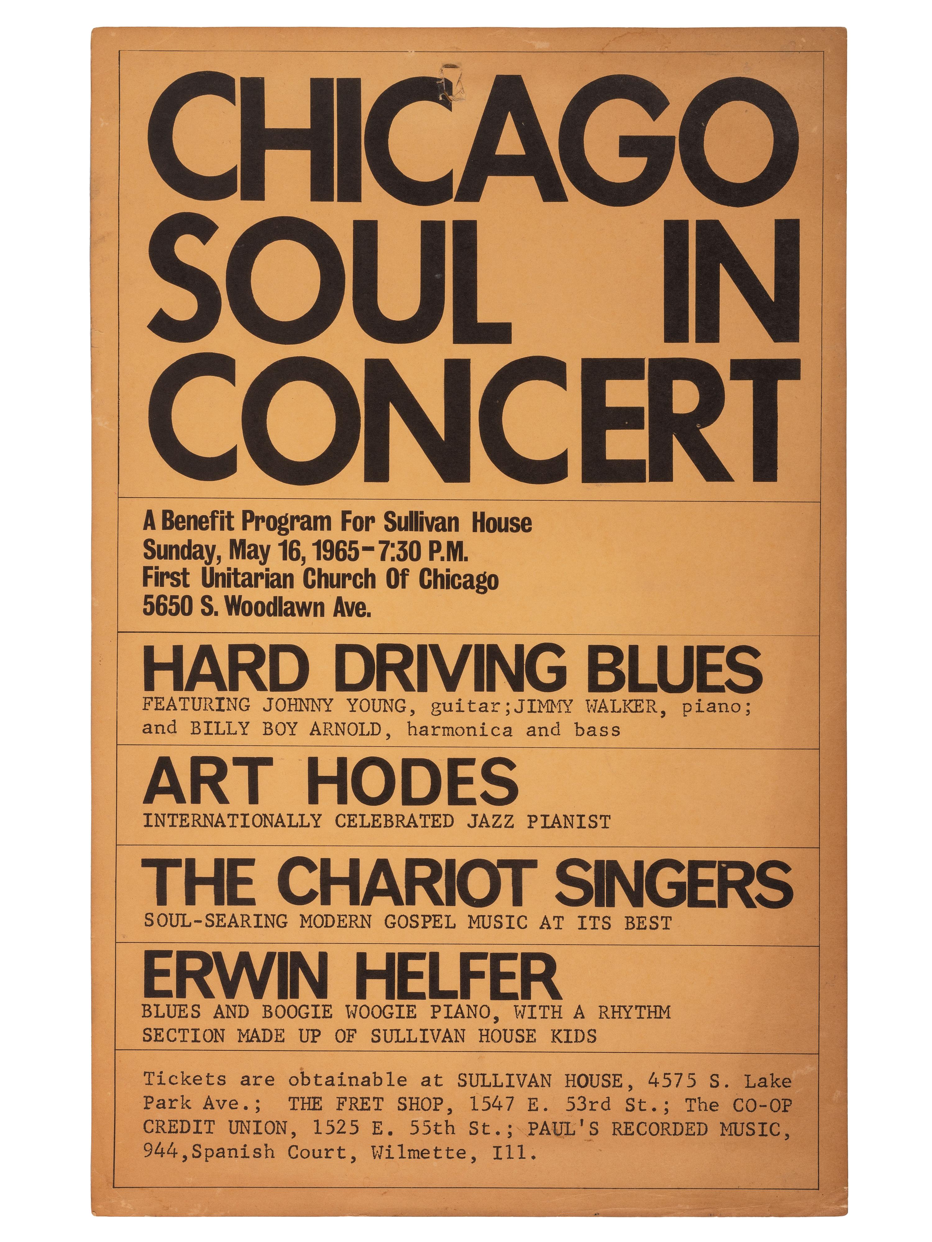 [MUSIC-JAZZ]. Chicago Soul in Concert poster. [ With: ] Duke Ellington signed photograph.