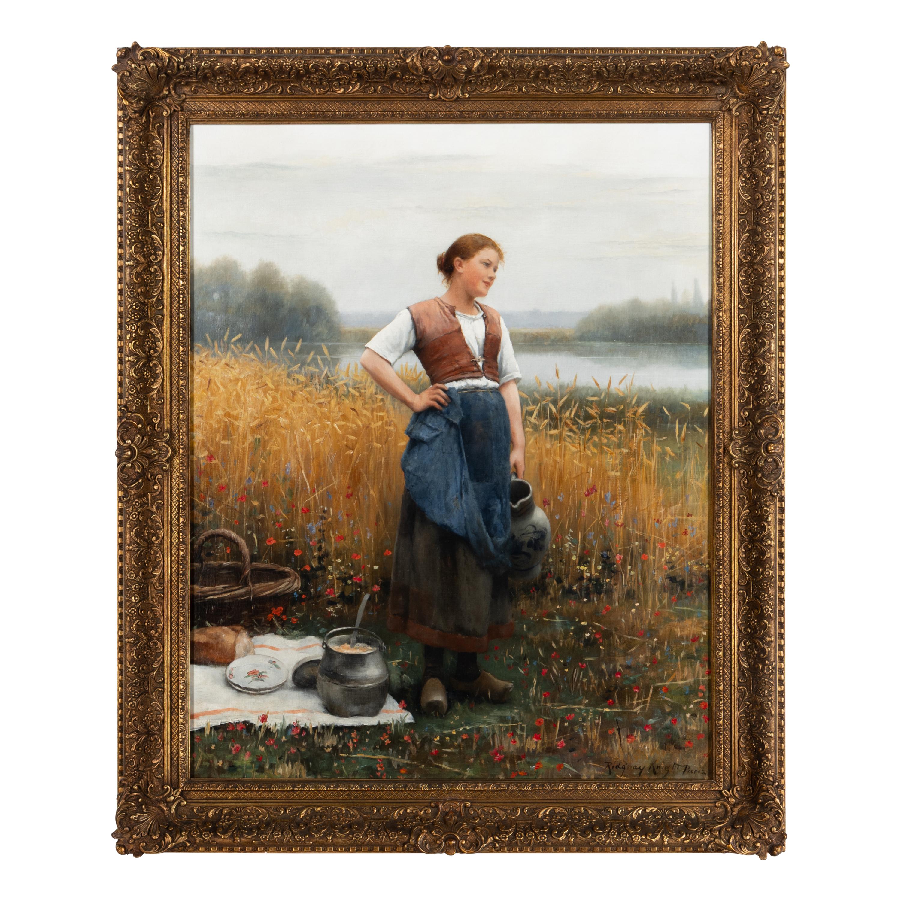 Daniel Ridgway Knight (American, 1839-1924) — A Harvest Lunch