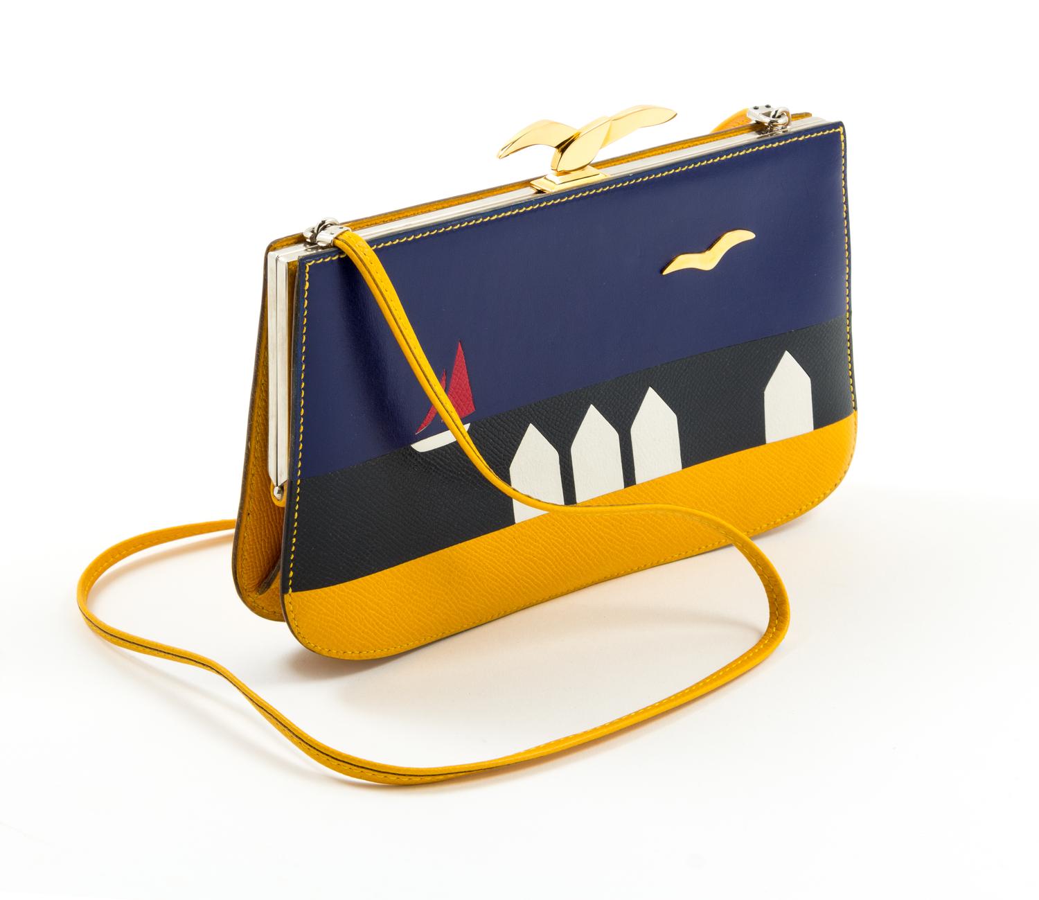 An Hermès Yellow Sac à Malice Bag, 9" x 5.5" x 2"; Strap drop: 17".