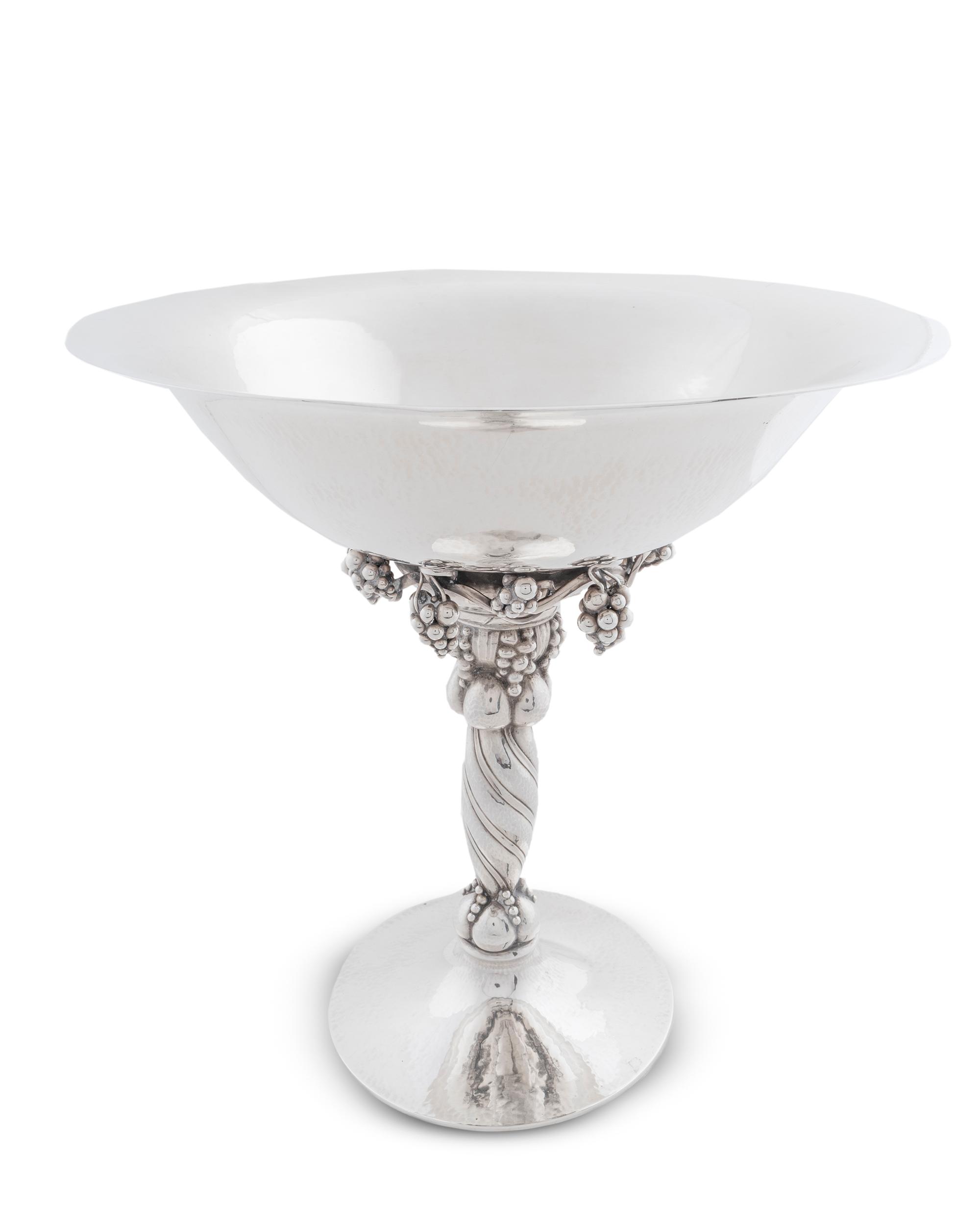 A Georg Jensen Large Silver Compote — FIRST HALF 20TH CENTURY
