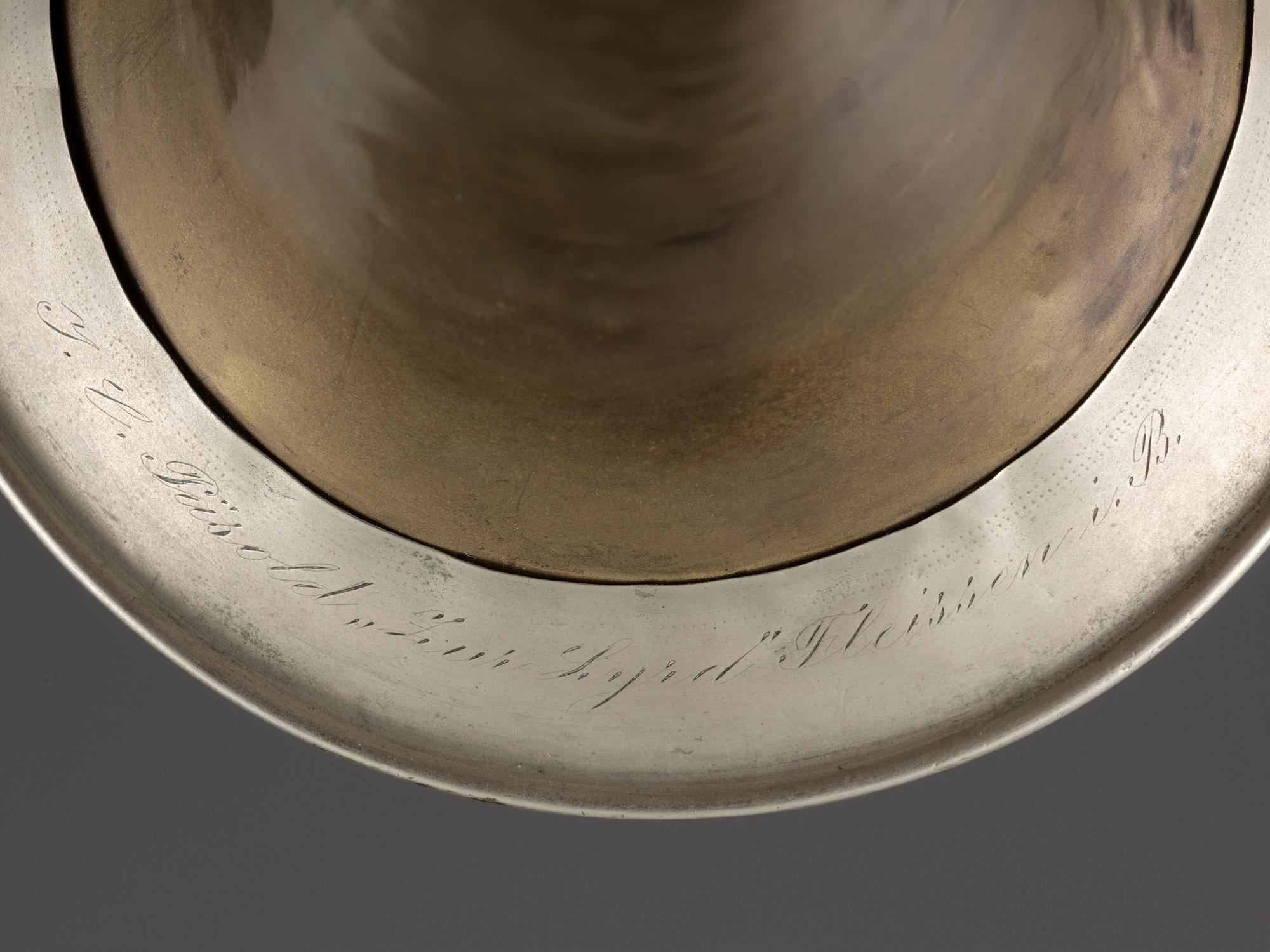 [CIVIL WAR]. Rotary valve trumpet or cornet.