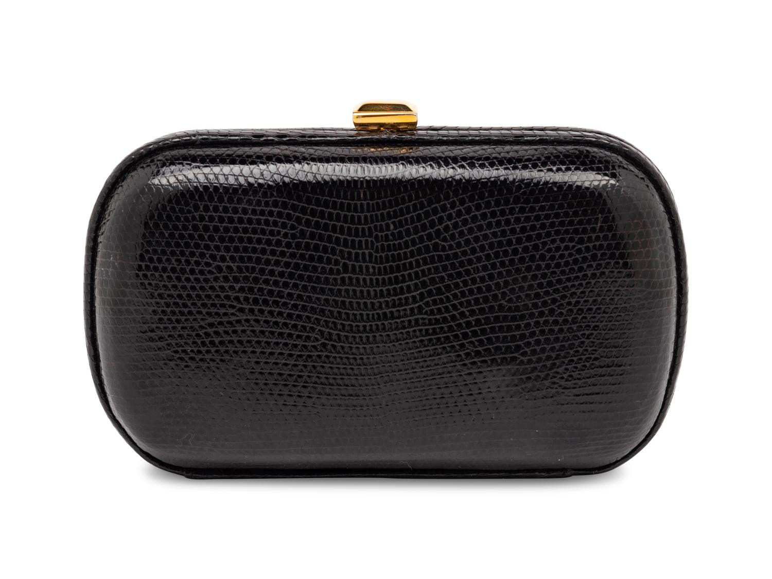 BOTTEGA VENETA, BLACK LIZARD CLUTCH