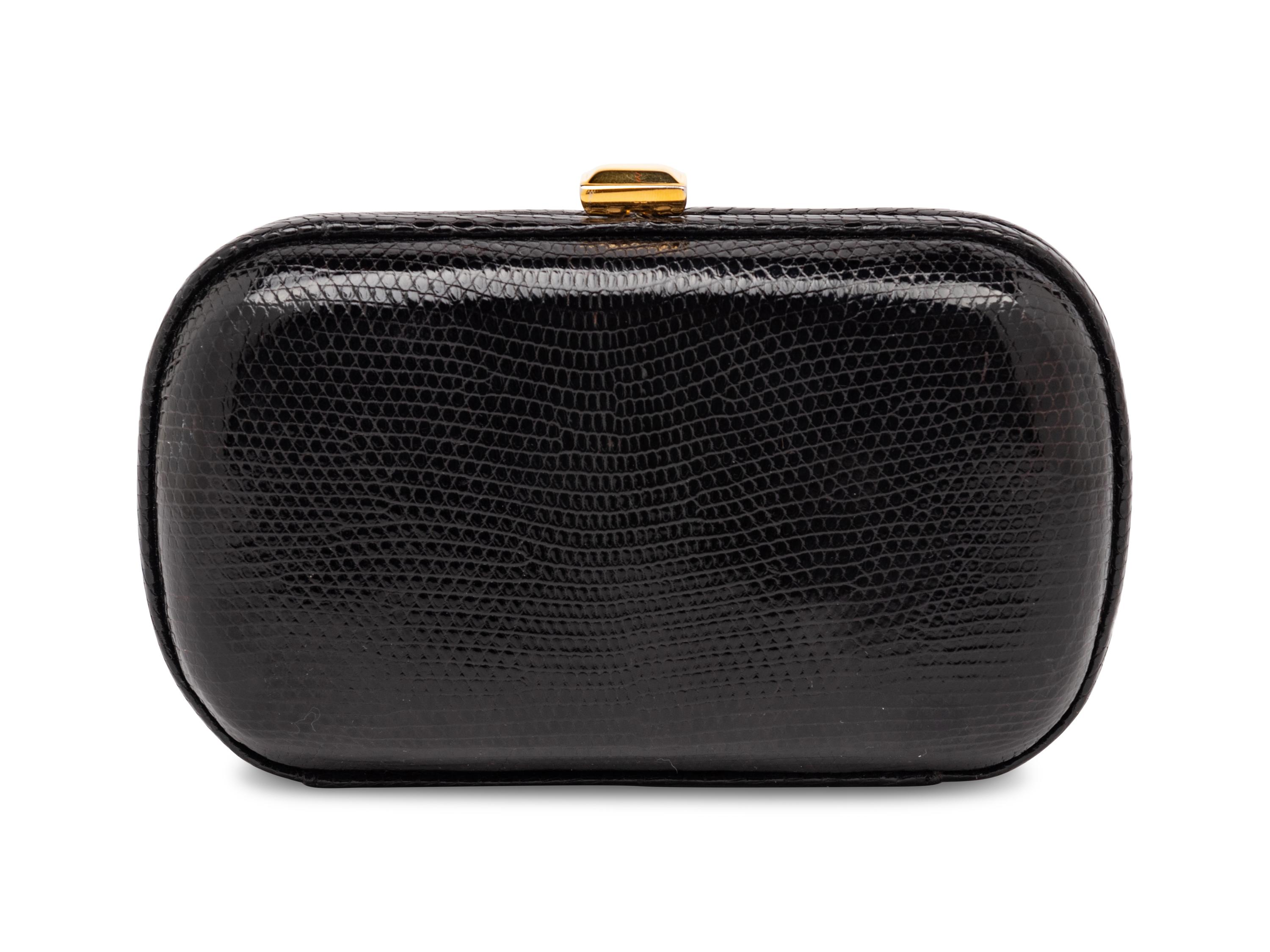 BOTTEGA VENETA, BLACK LIZARD CLUTCH