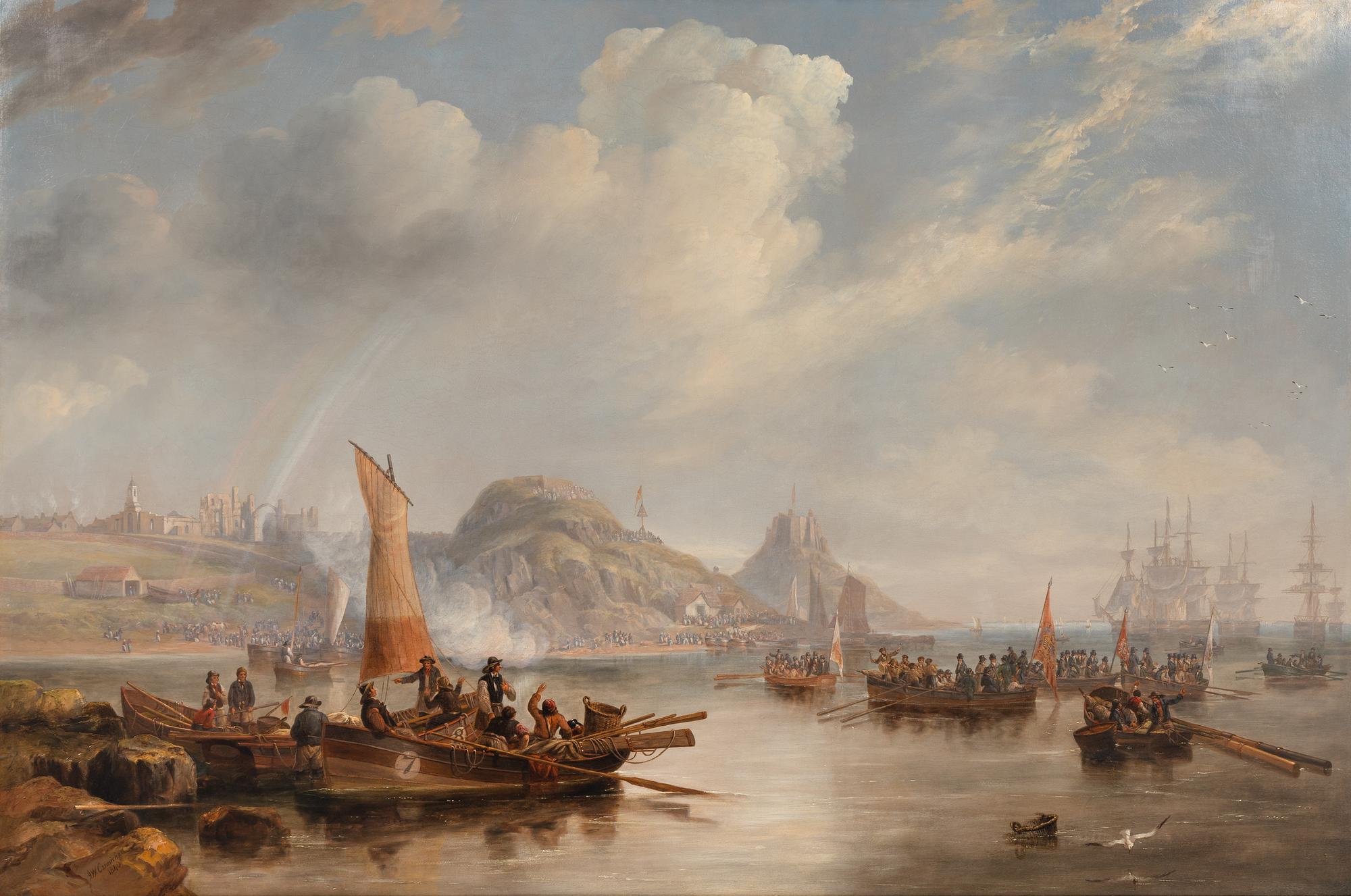 Mr. John Selby, as Lord of the Manor, Perambulating the Boundaries of Holy Island, Northumberland, 22 October 1839