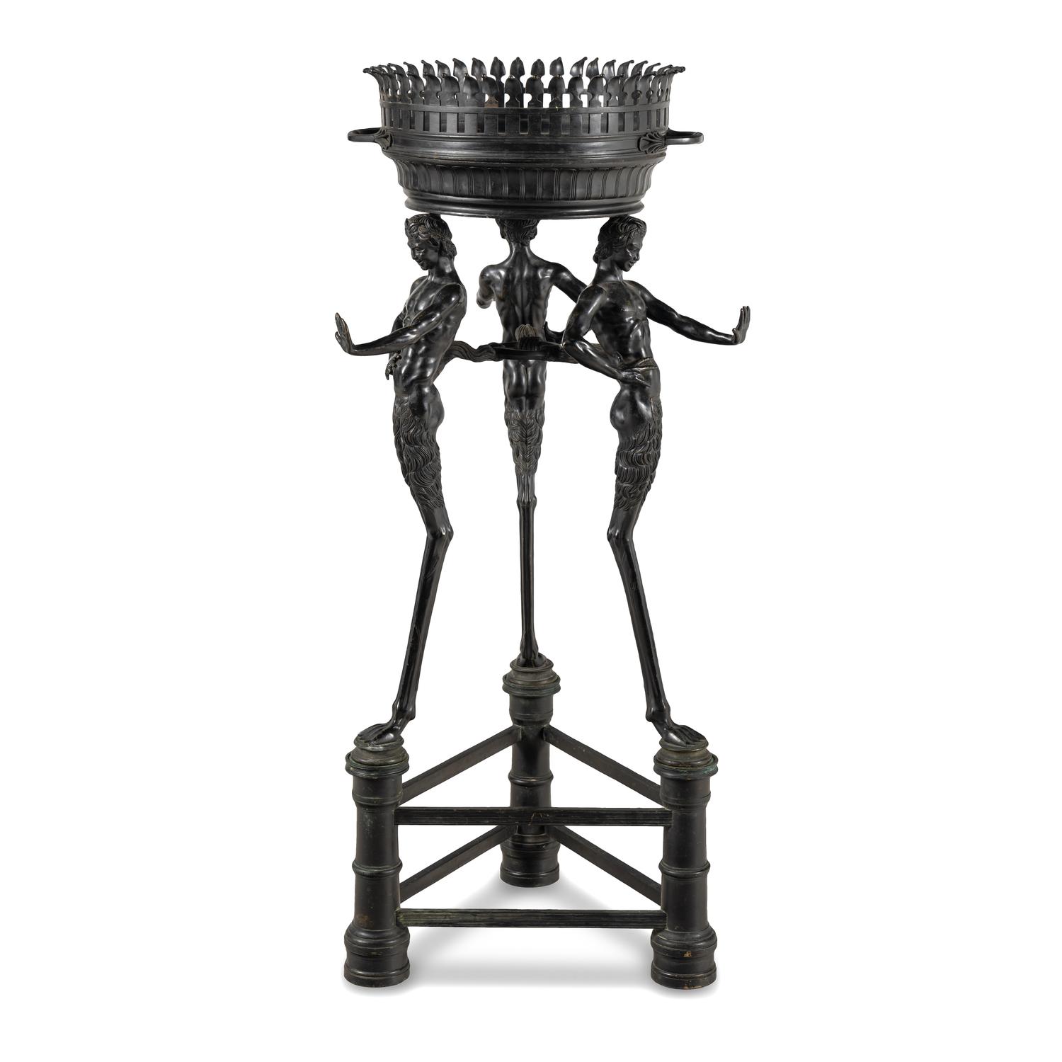 An Italian Patinated Bronze Brazier