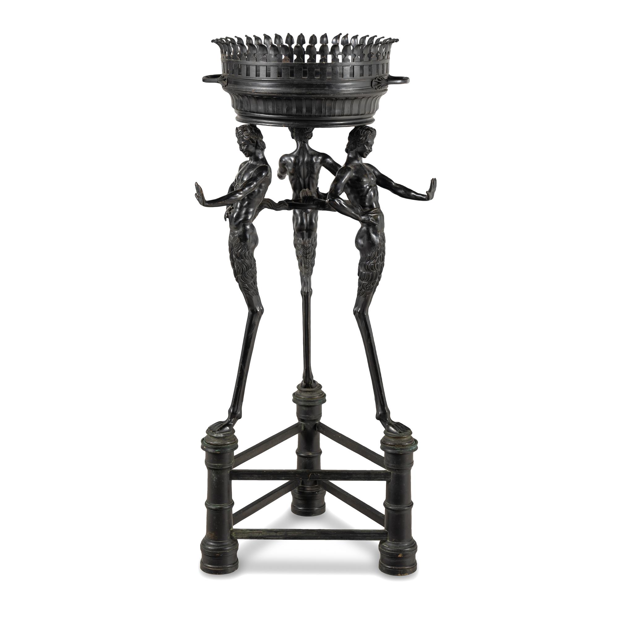 An Italian Patinated Bronze Brazier