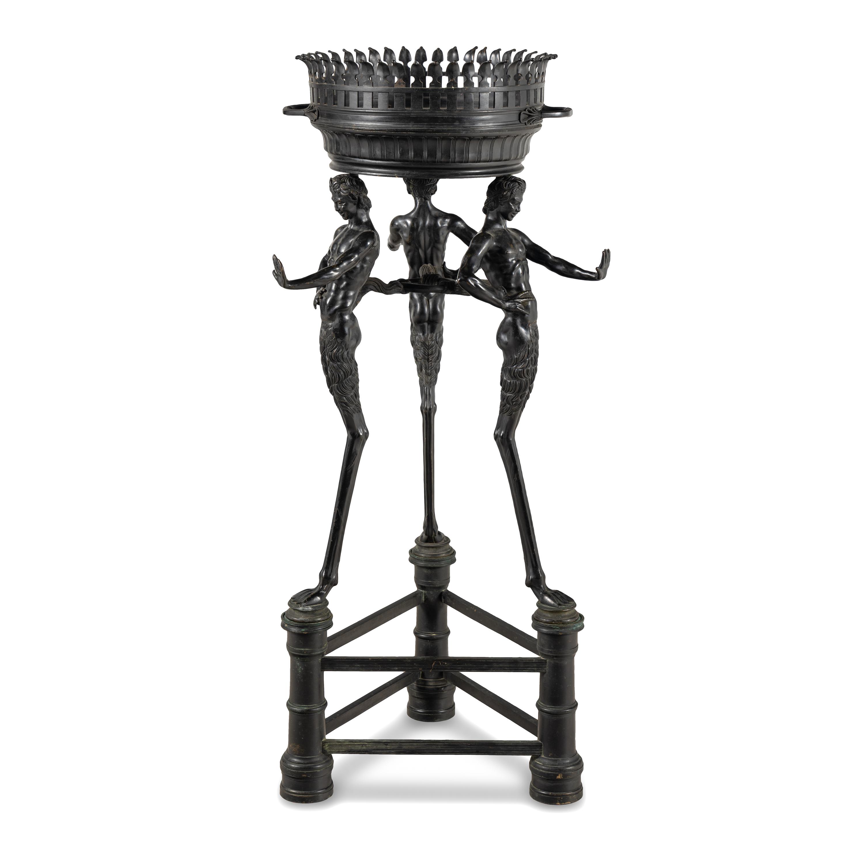 An Italian Patinated Bronze Brazier