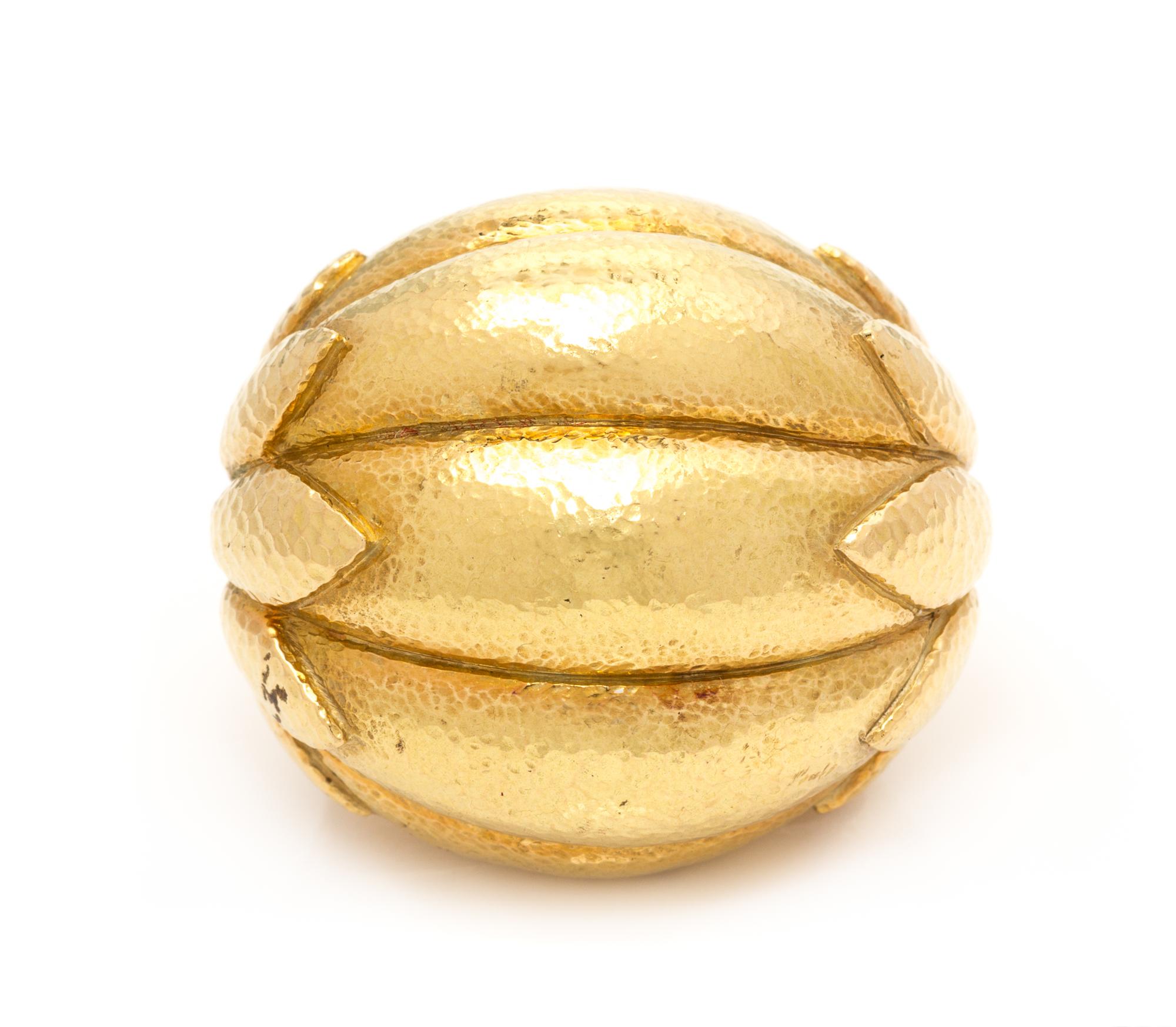 An 18 Karat Yellow Gold Bombe' Ring, David Webb, 20.30 dwts.