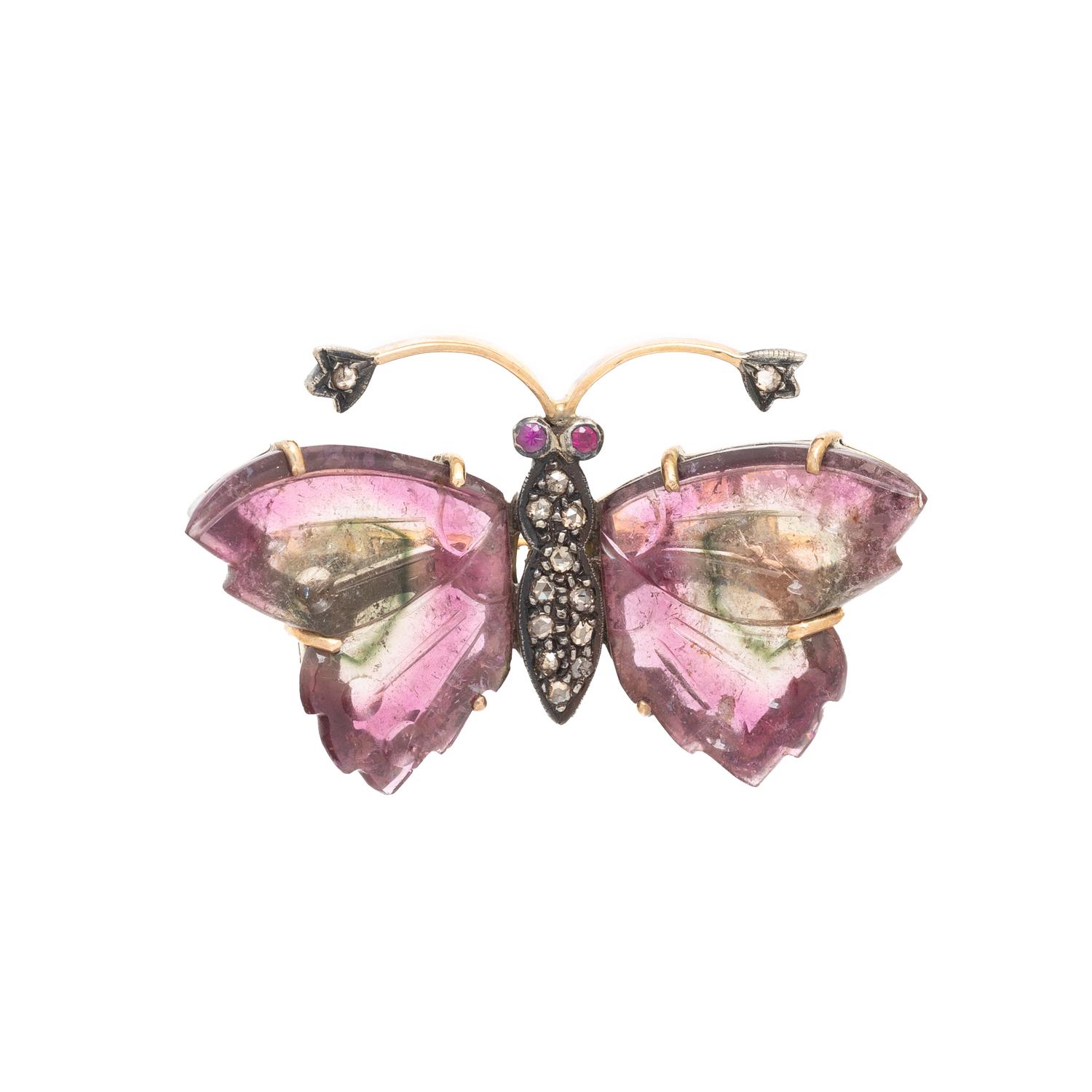 MULTIGEM BUTTERFLY BROOCH