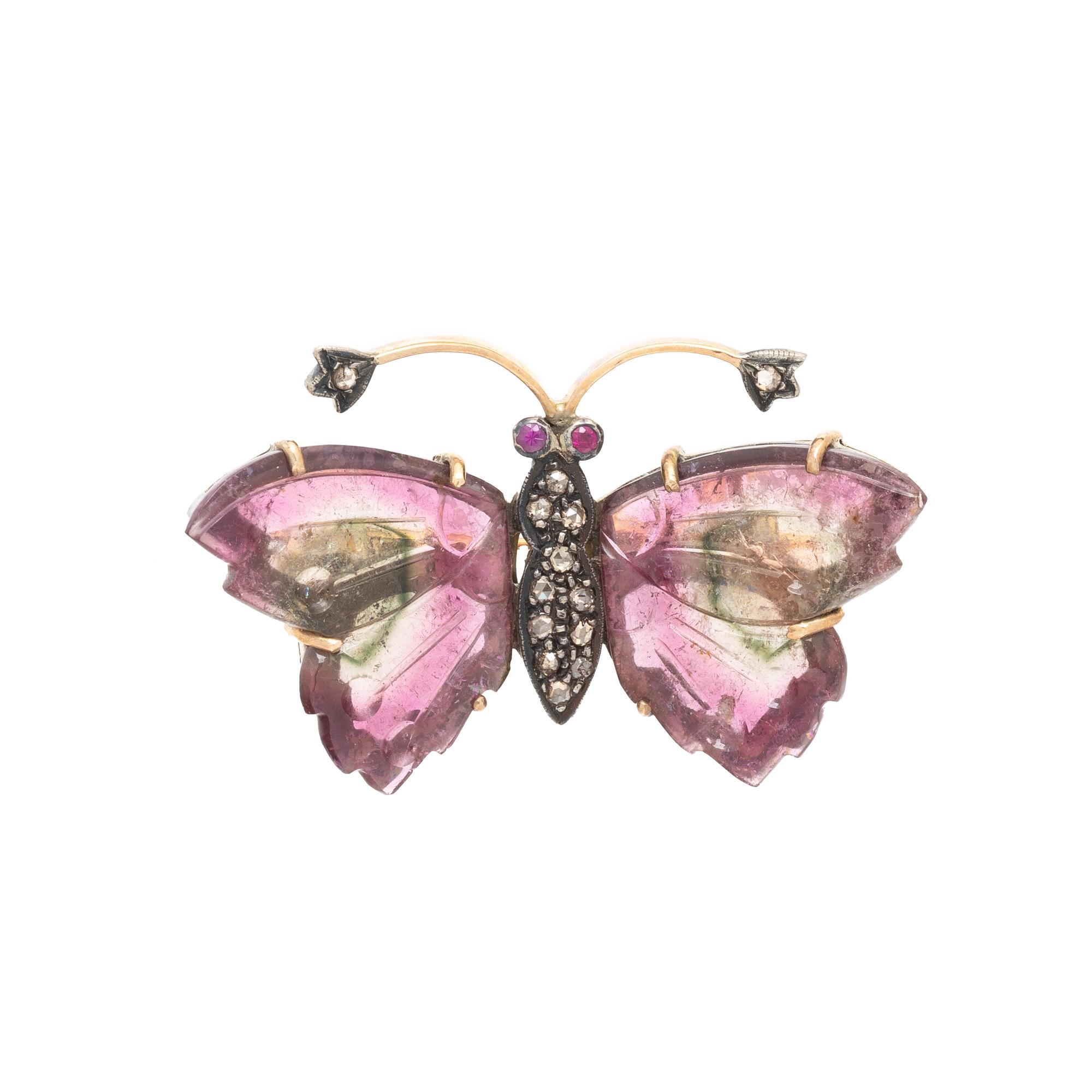 MULTIGEM BUTTERFLY BROOCH