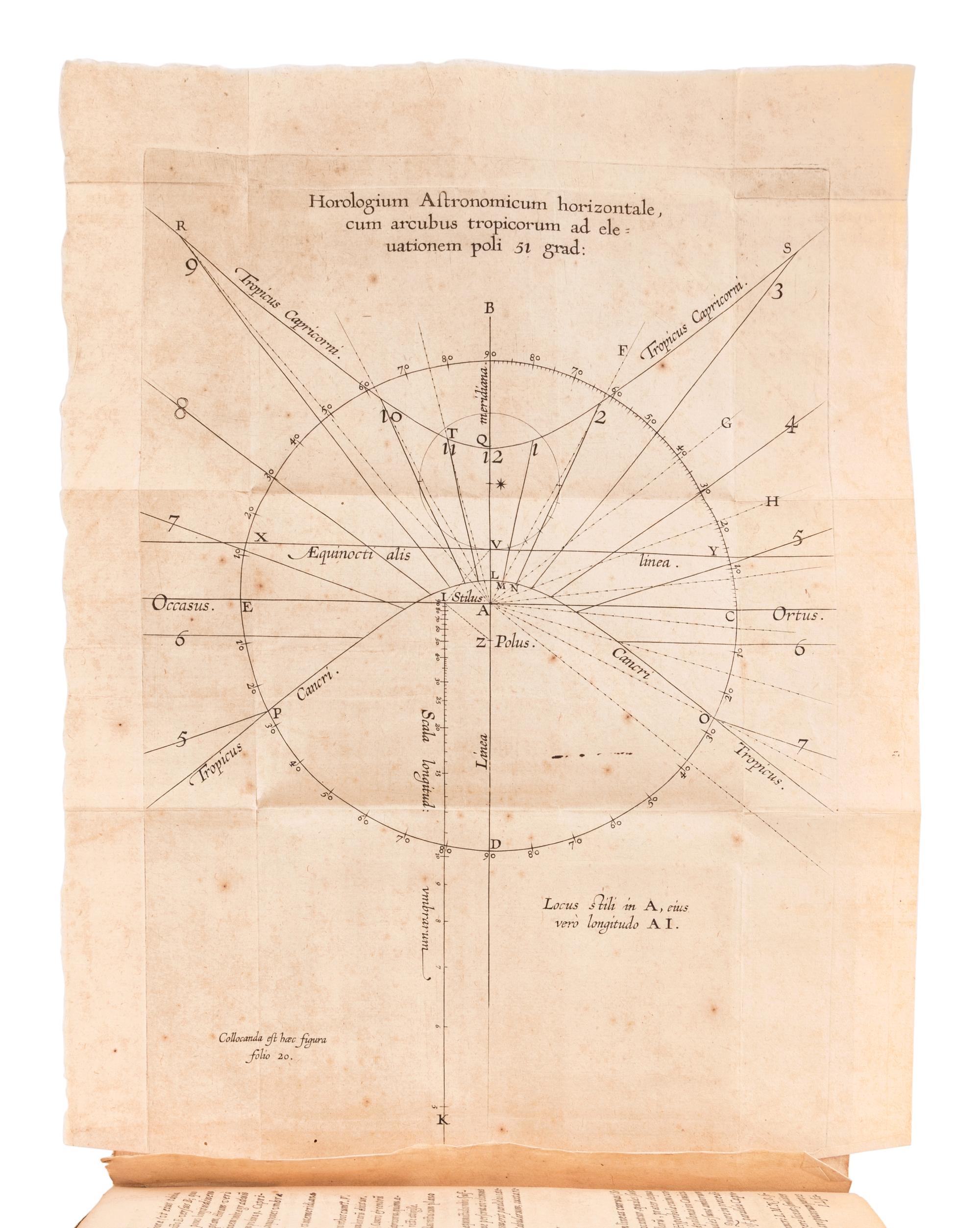 SAMINIATI, Federico (fl. 1599). Tabulae astronomicae: quibus facile omnia capita, quae ad usum sphaerae primi mobilis praecipiuntur, confici possint... Fundamentum, apodixis... Methodus... quibus astronomiae studiosus, suo marte, per triangula plana & sphaerica omnes tabulas primi motus condere possit . Antwerp: Martinus Nutius, 1599.