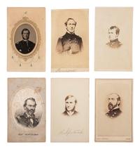 [CIVIL WAR]. A group of CDV engraved portraits of war era generals and military men, including: