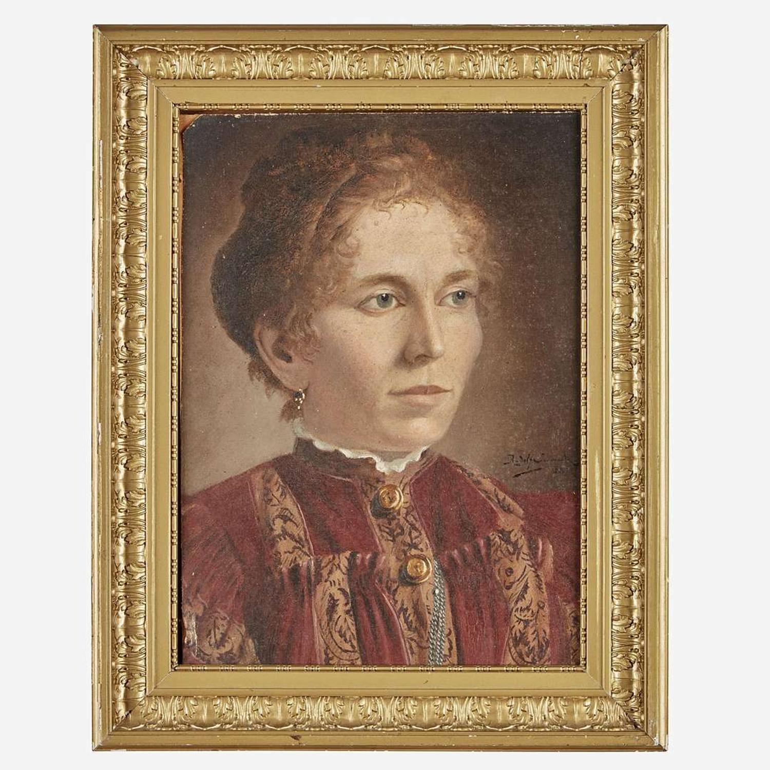 Rudolph Swoboda the Younger (Austrian, 1859–1914) Seated Veiled Woman; together with a companion (Portrait of a Woman; Bust-Length)