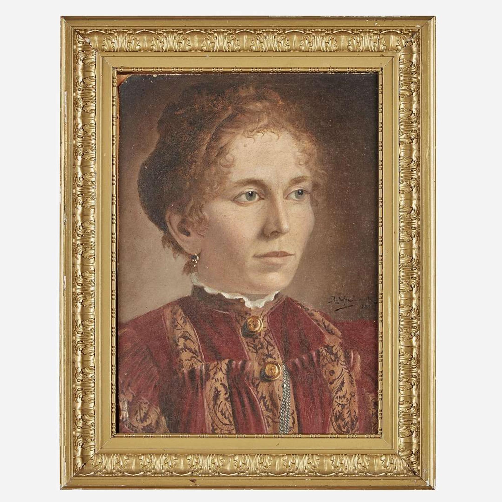 Rudolph Swoboda the Younger (Austrian, 1859–1914) Seated Veiled Woman; together with a companion (Portrait of a Woman; Bust-Length)
