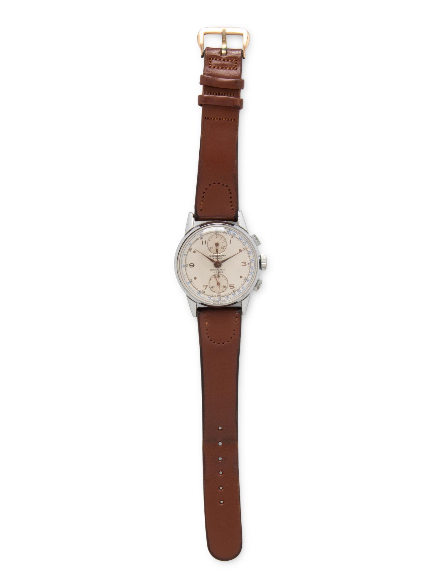 CHRONOGRAPHE SUISSE, STAINLESS STEEL CHRONOGRAPH WATCH