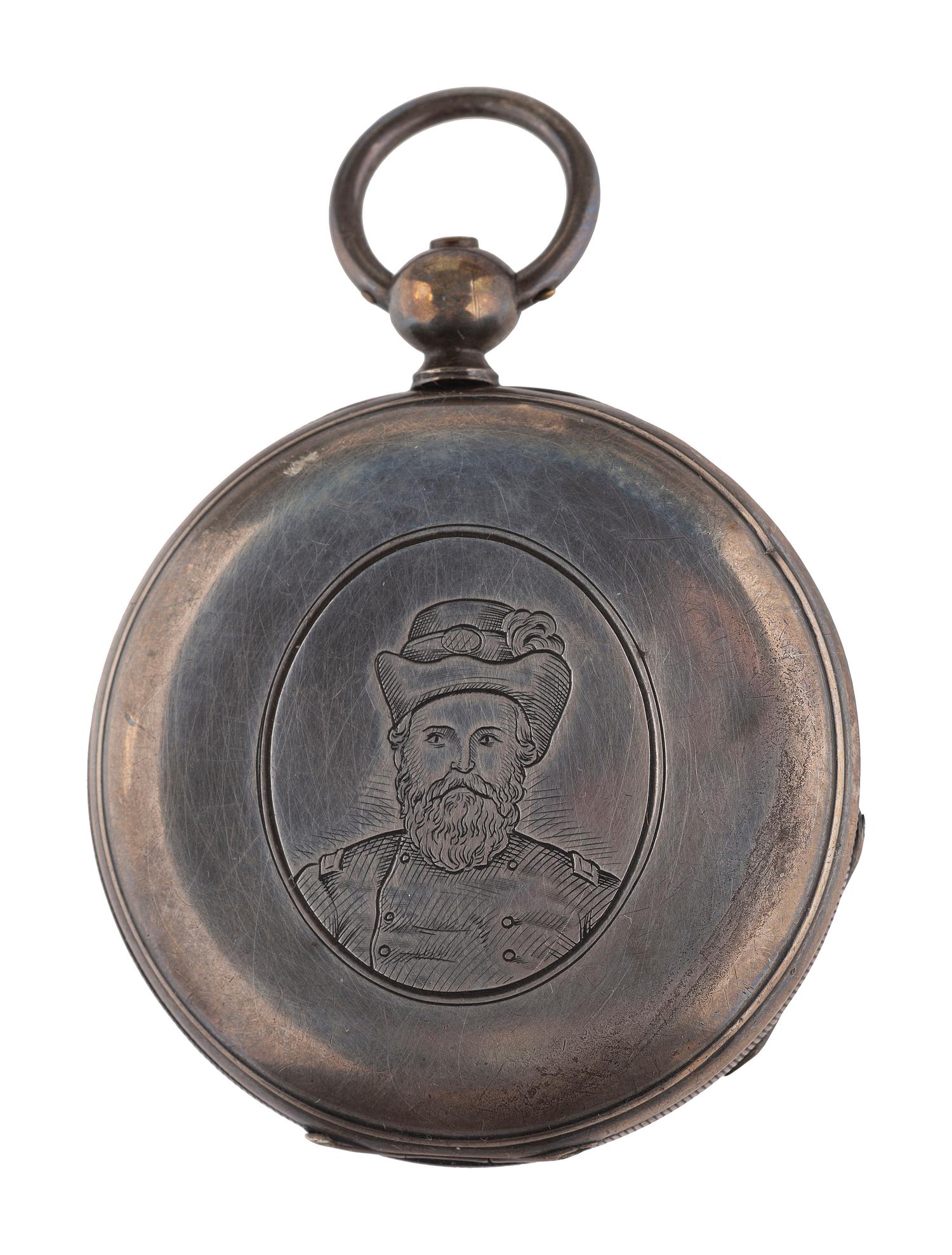 Civil War pocket watch featuring portrait of Ulysses S. Grant.