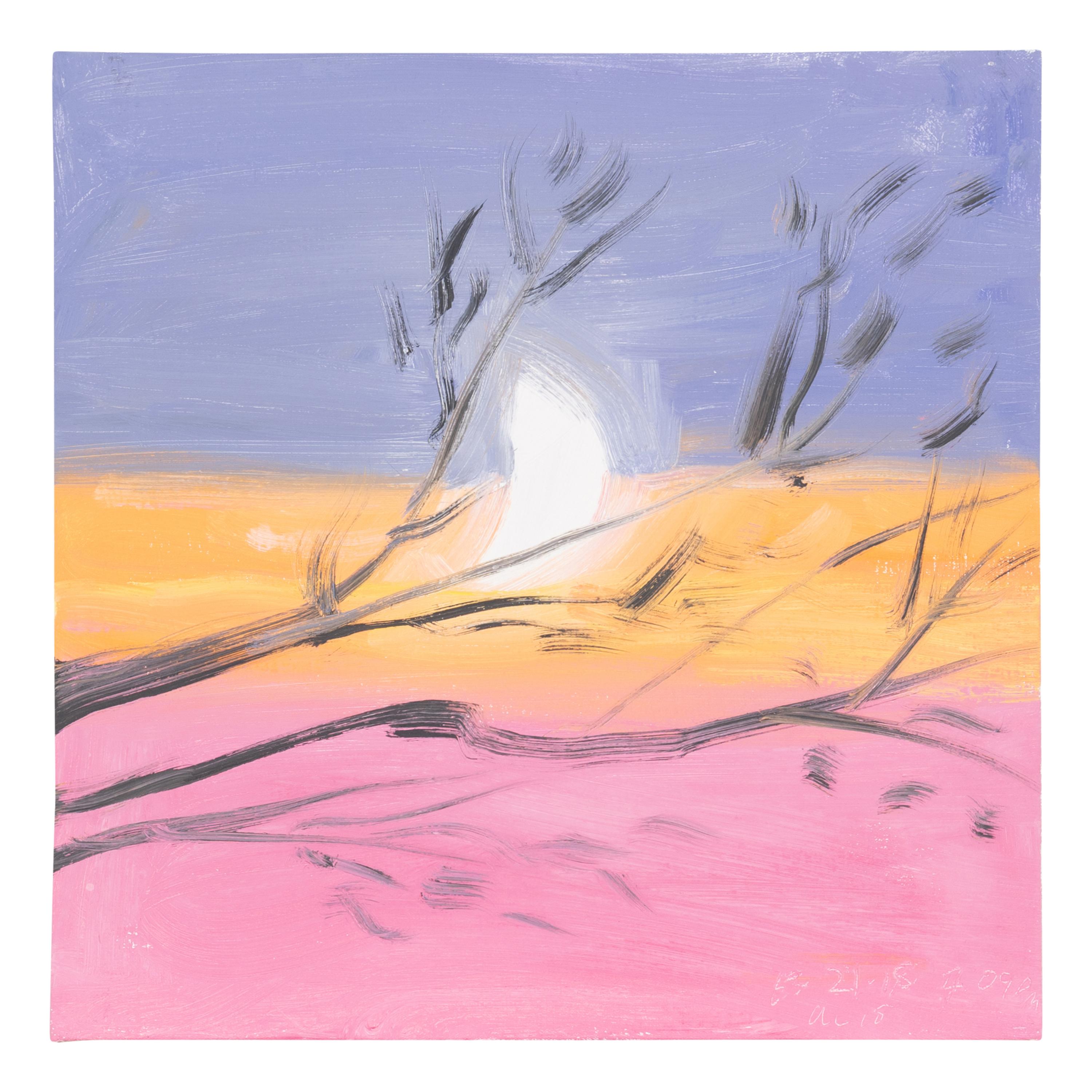 Ann Craven (American, b. 1967) — Sunset Moon (Guilford, Through Trees, 5-21-18, 7:09 PM) , 2018