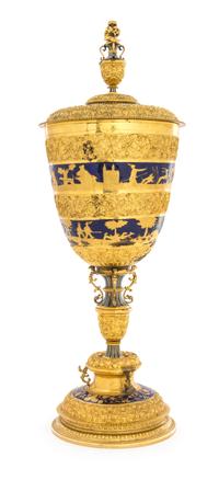 A Victorian Electroplate Cup and Cover