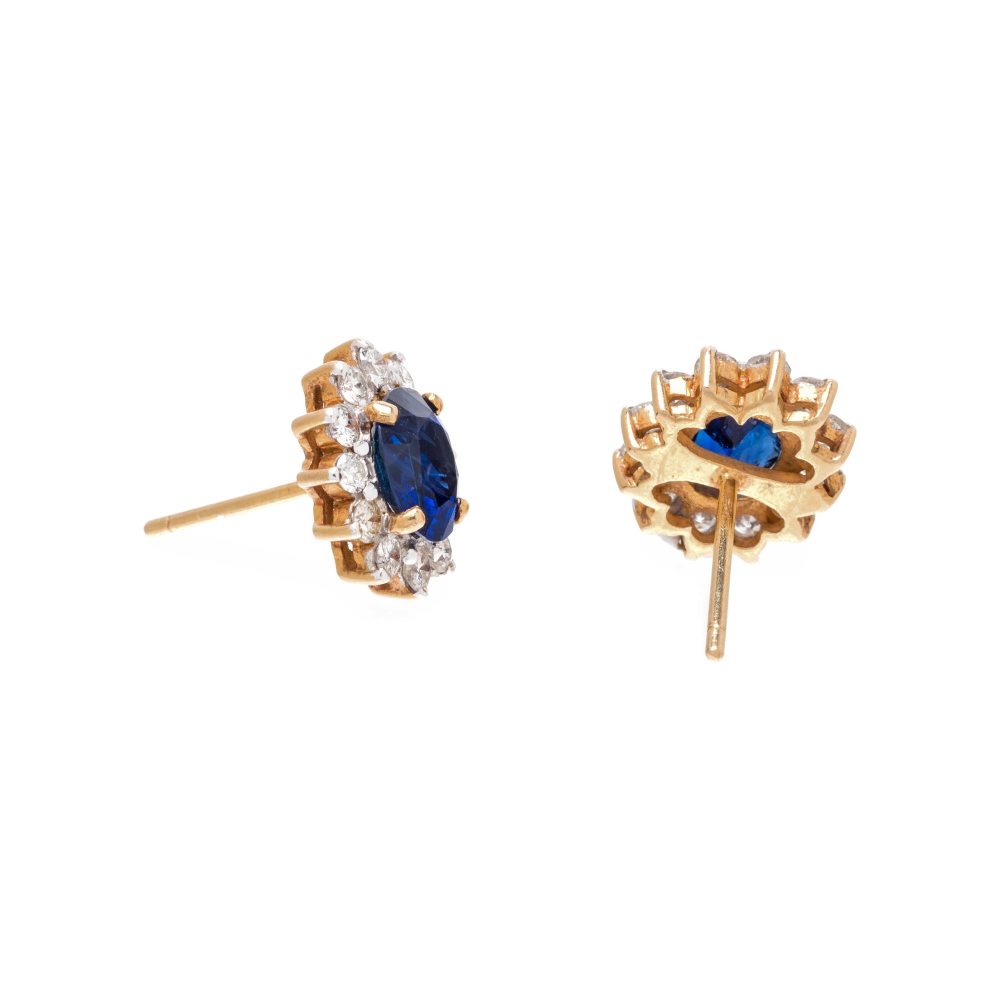 SAPPHIRE AND DIAMOND EARRINGS