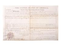FILLMORE, Millard (1800-1874). Document secretarily signed ("Millard Fillmore"), as President. Washington, D.C., 1 July 1852.