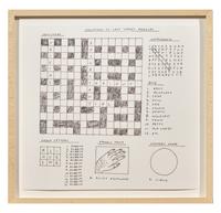 Untitled (Bam!) , 1997, Untitled (Draughtsman takes a shower) , 1997, Untitled (Dear Your Majesty) , 1997-99, Untitled (Trademarks) , 1999, Untitled (Crossword) , 1998 and Untitled , 2003 (a group of 6 works)