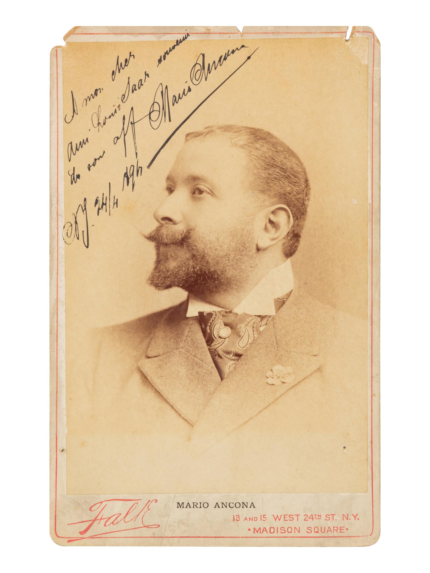 [19TH AND 20TH-CENTURY OPERA SINGERS]. A group of 7 photographs of opera singers from the 1890s-1900s, most signed, comprising images of: