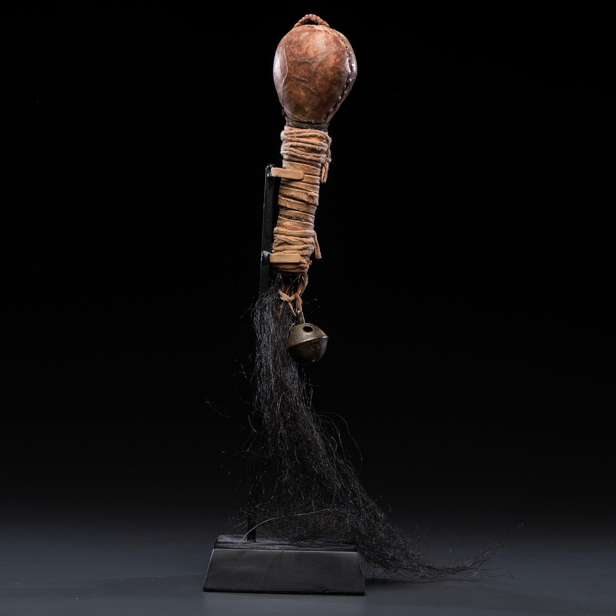 Plains Hide Rattle, with Incised Decoration, From the Collection of Dick Jemison, Alabama