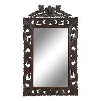 An Italian Carved Oak Mirror